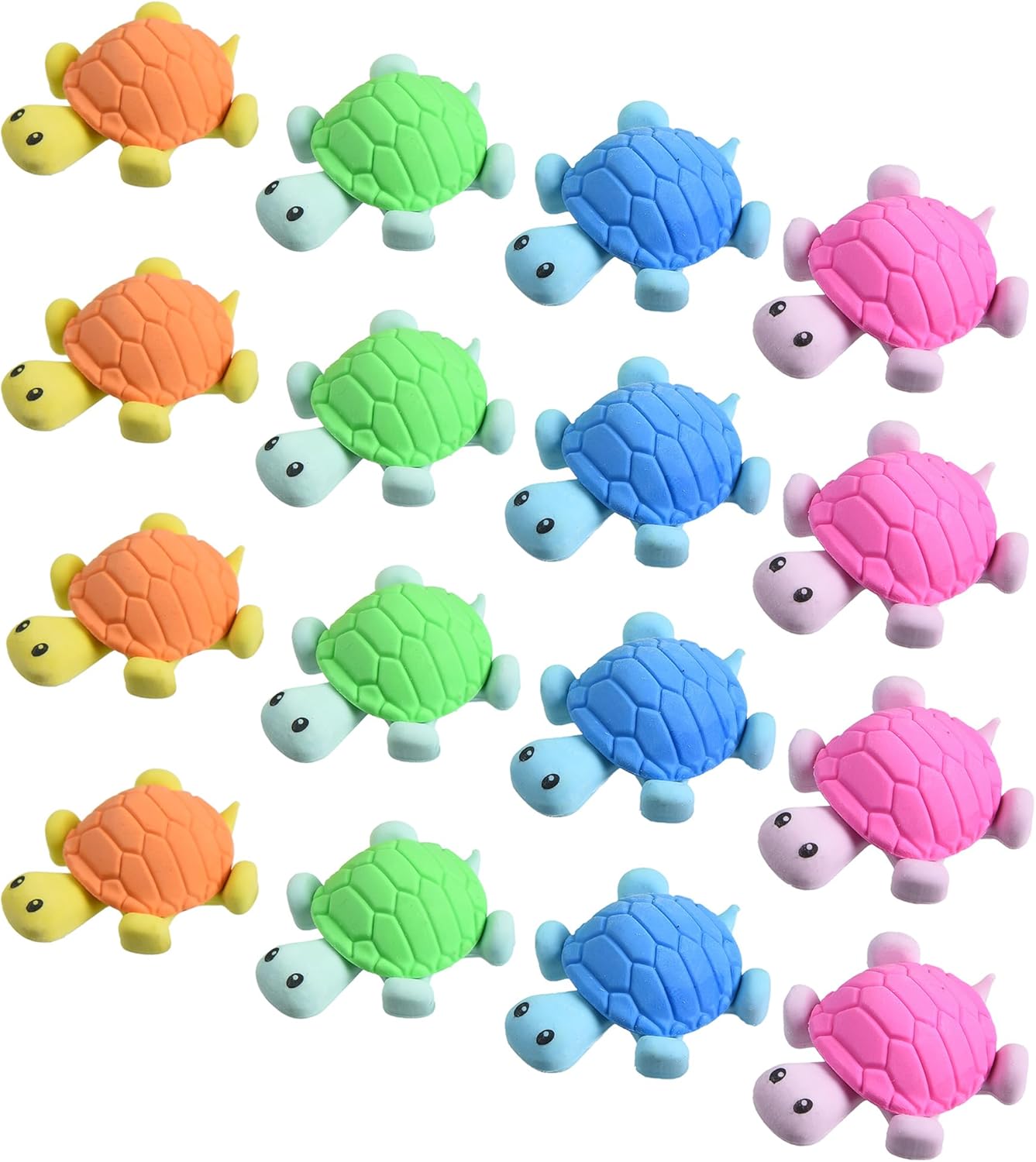16 Pcs Cute Turtle Pencil Erasers for Kids
