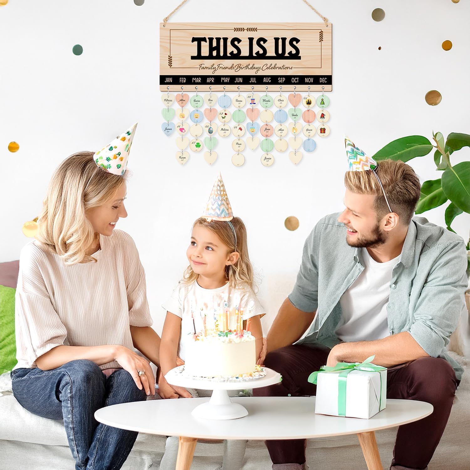 CHDITB 3D This is Us Birthday Calendar Wall Hanging