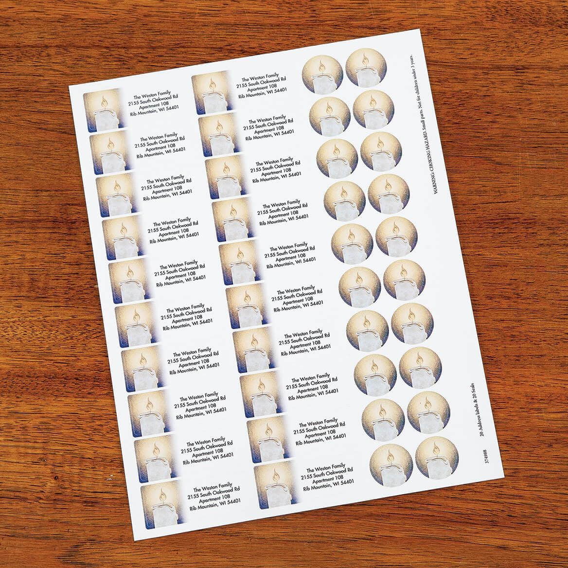 Custom Candle Light Prayer Labels and Seals Set of 20 1