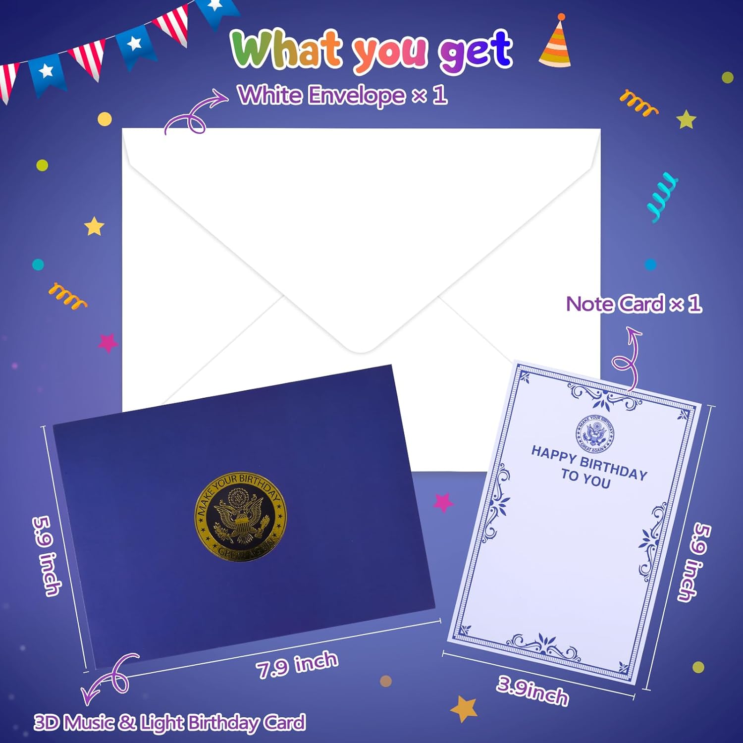 Birthday Card with Light and Music Pop Up