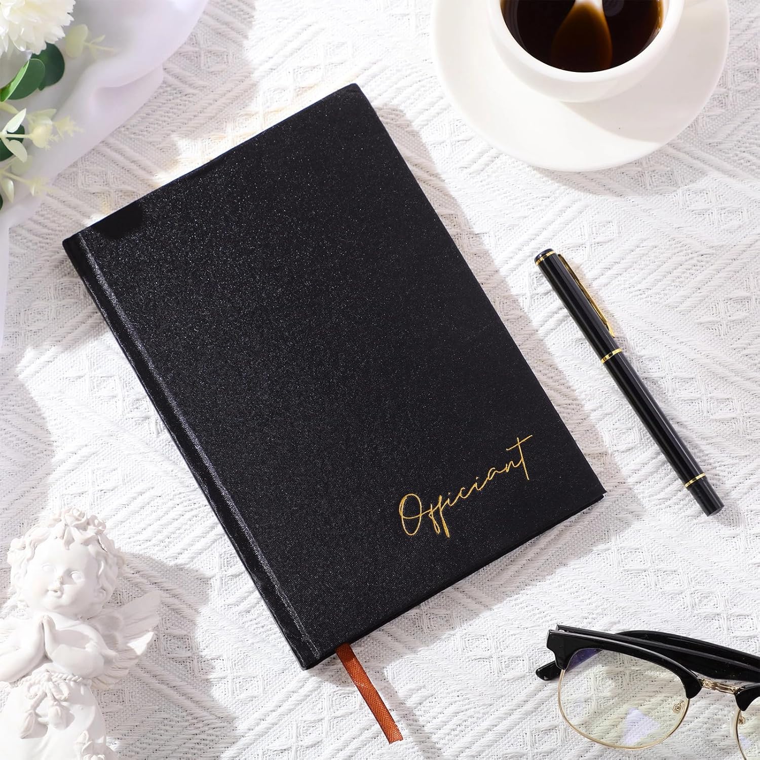 Wedding Officiant Book with Black Ink Pen