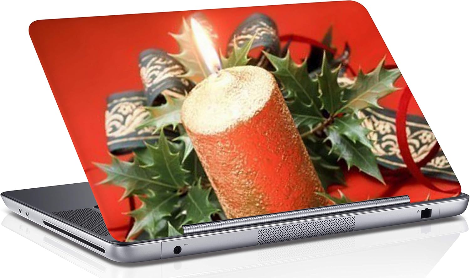 Christmas Candles Red Laptop Skin Cover 141 to 156 Inch Fit