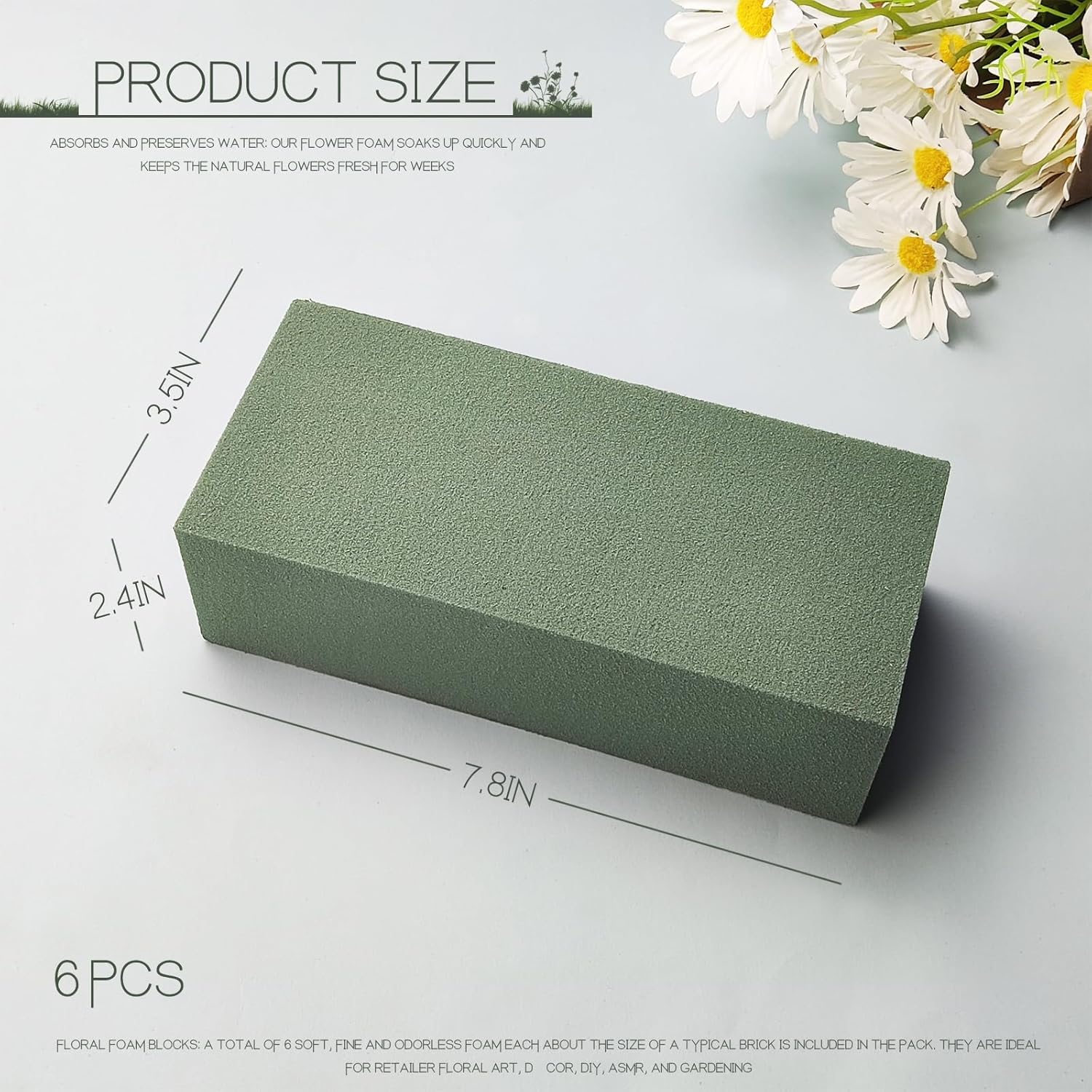 6 Pcs Floral Foam Blocks for Flower Arrangements