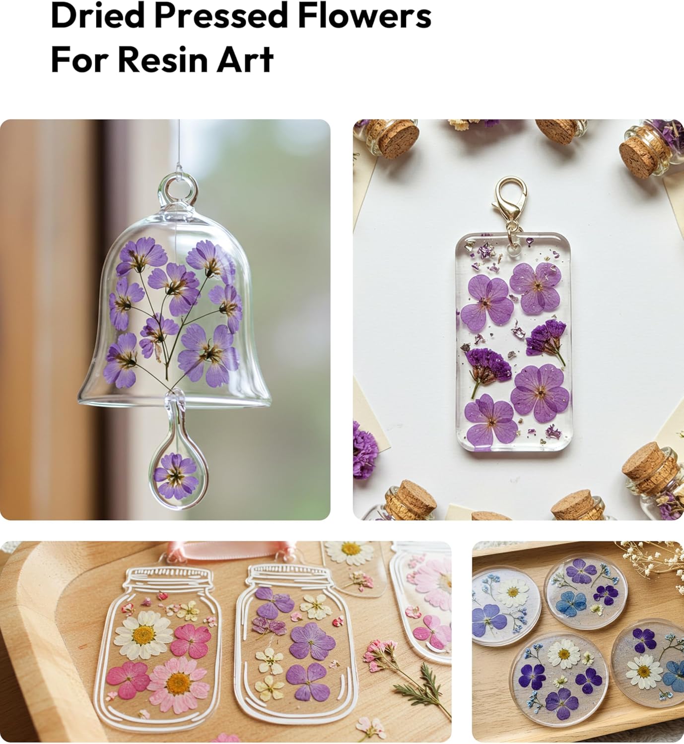 58 Pcs Dried Flowers Pressed Flowers Craft Kit