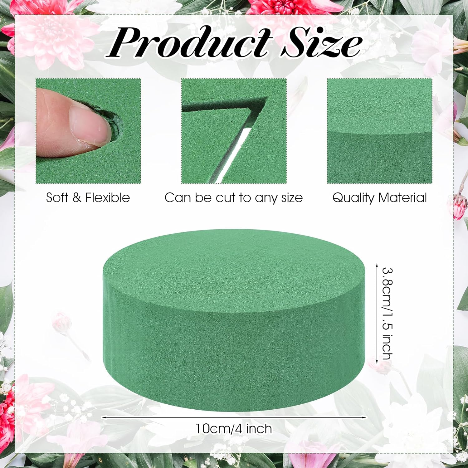 24 Pcs Round Floral Foam Blocks for Florists