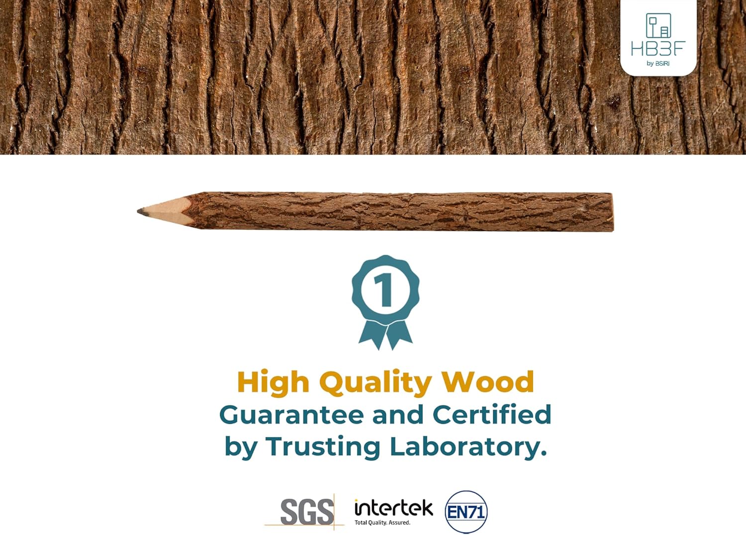BSIRI Natural Wood Graphite Twig Pencils Set of 12