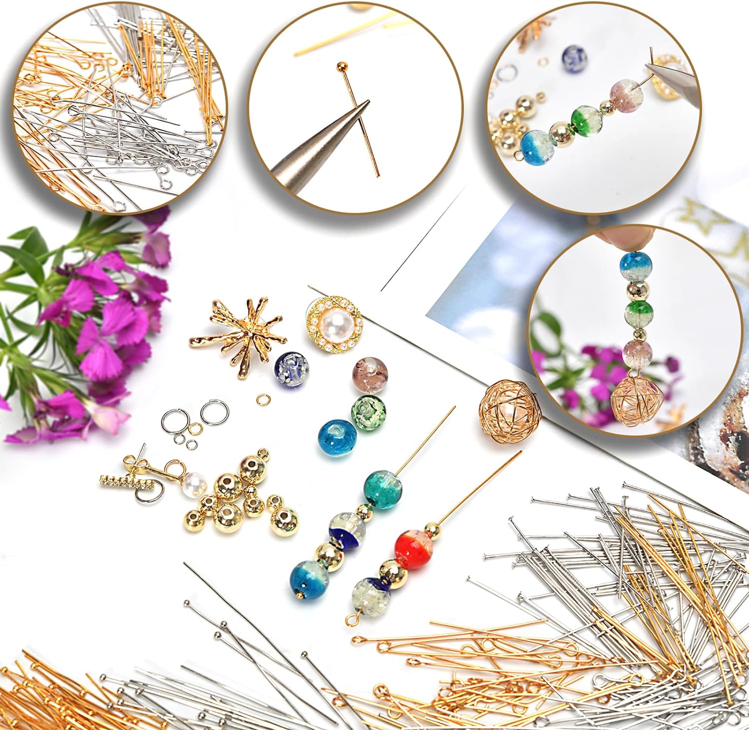 150pcs Silver Filled Ball Pins for DIY Jewelry Making