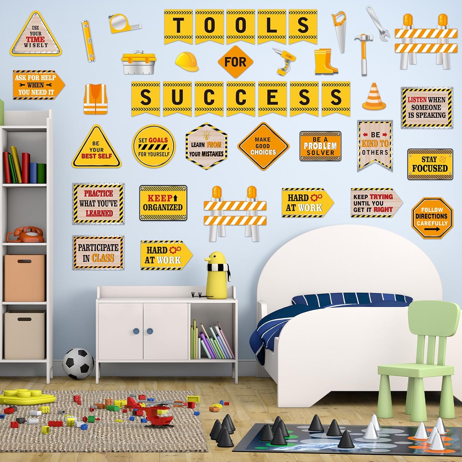 Outus 47 Pcs Construction Bulletin Board Set