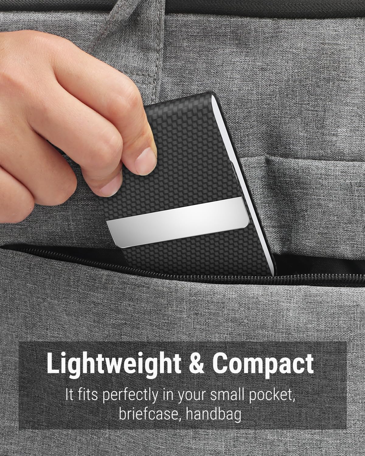 MaxGear Business Card Holder Black Carbon