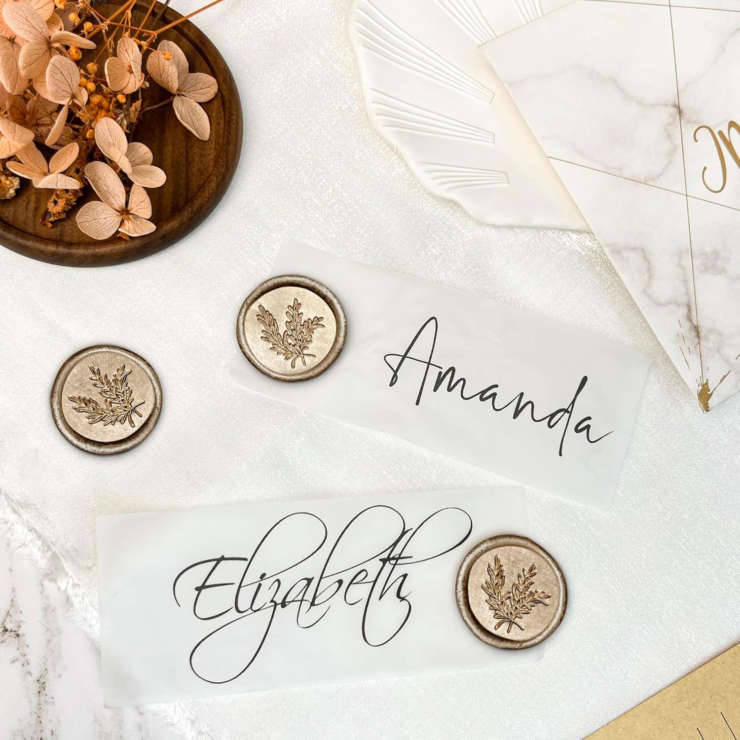 100Pcs Rosemary Wax Seal Stickers for Envelopes and Invitations