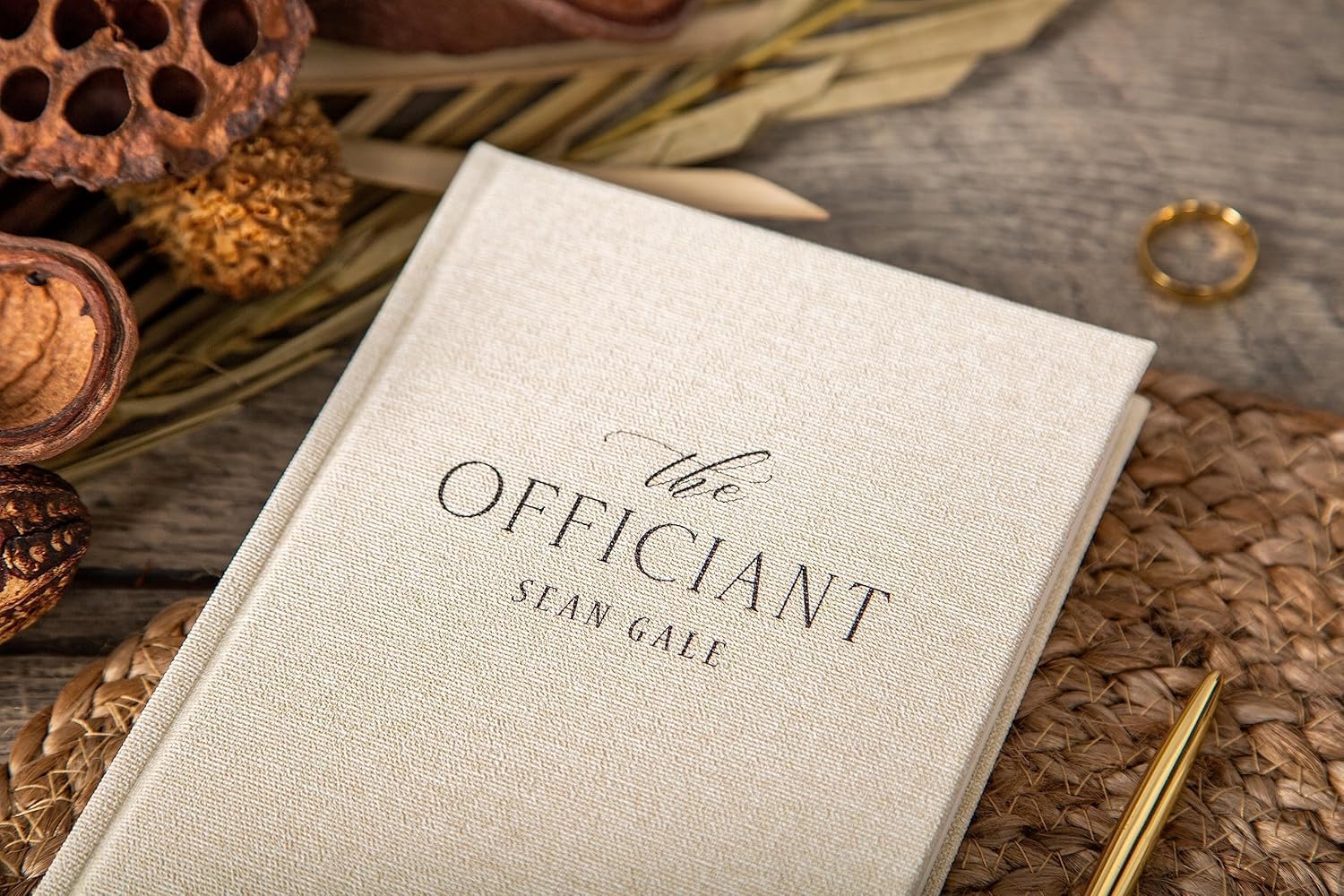 MUUJEE Custom Officiant Book - Personalized Notebook for Ministers and Pastors