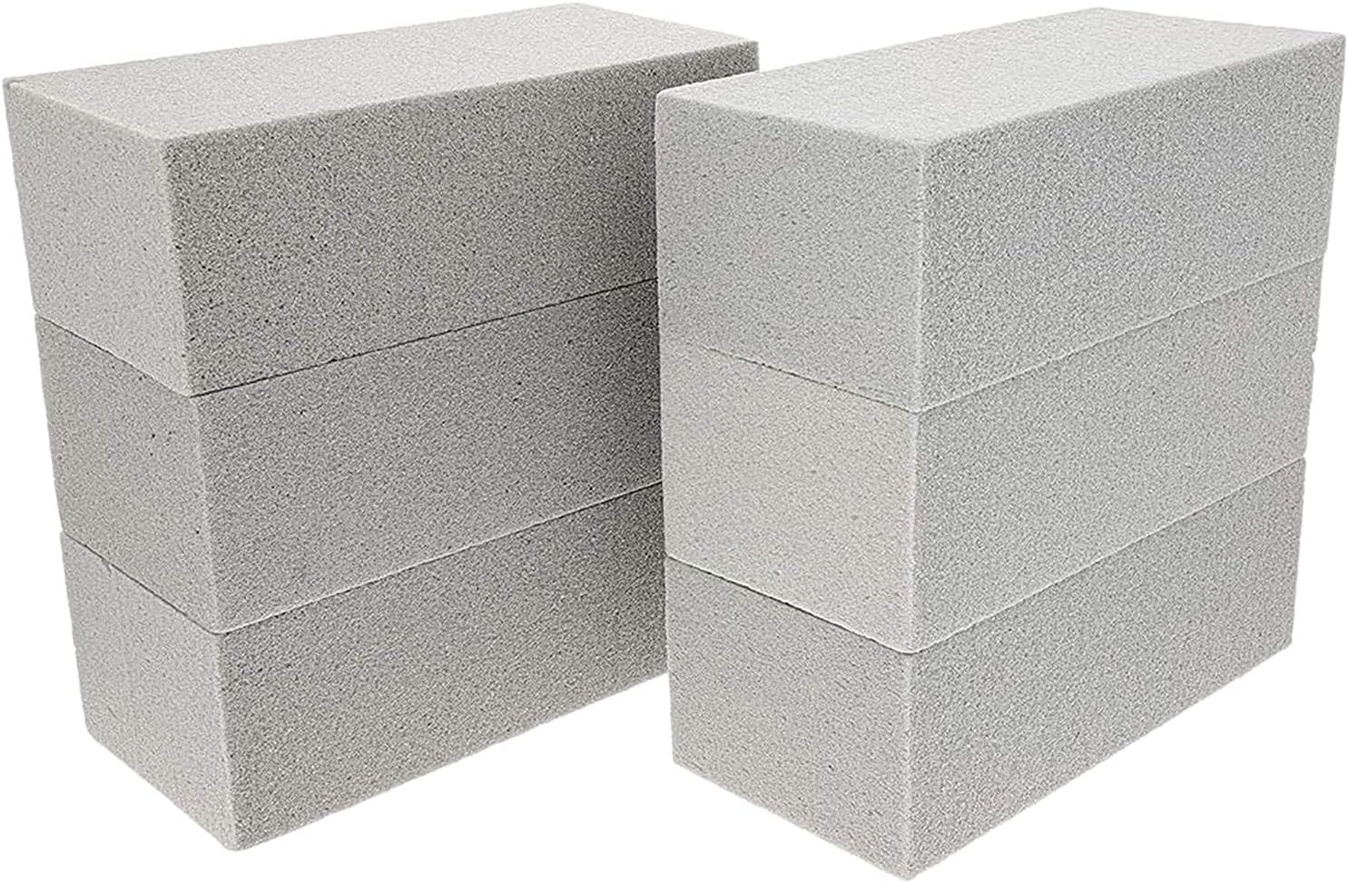 6pcs Dry Floral Foam Bricks for Arrangements and Displays Gray