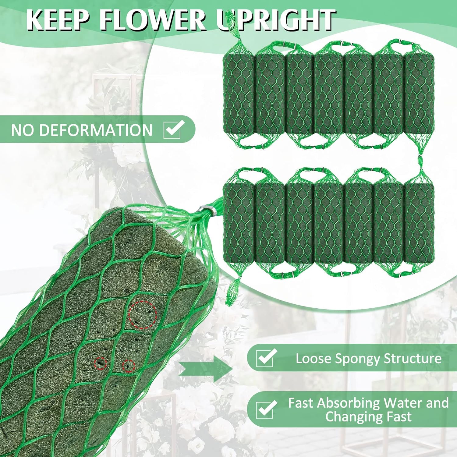 42 Pcs Floral Foam Garland 276ft for Decorations