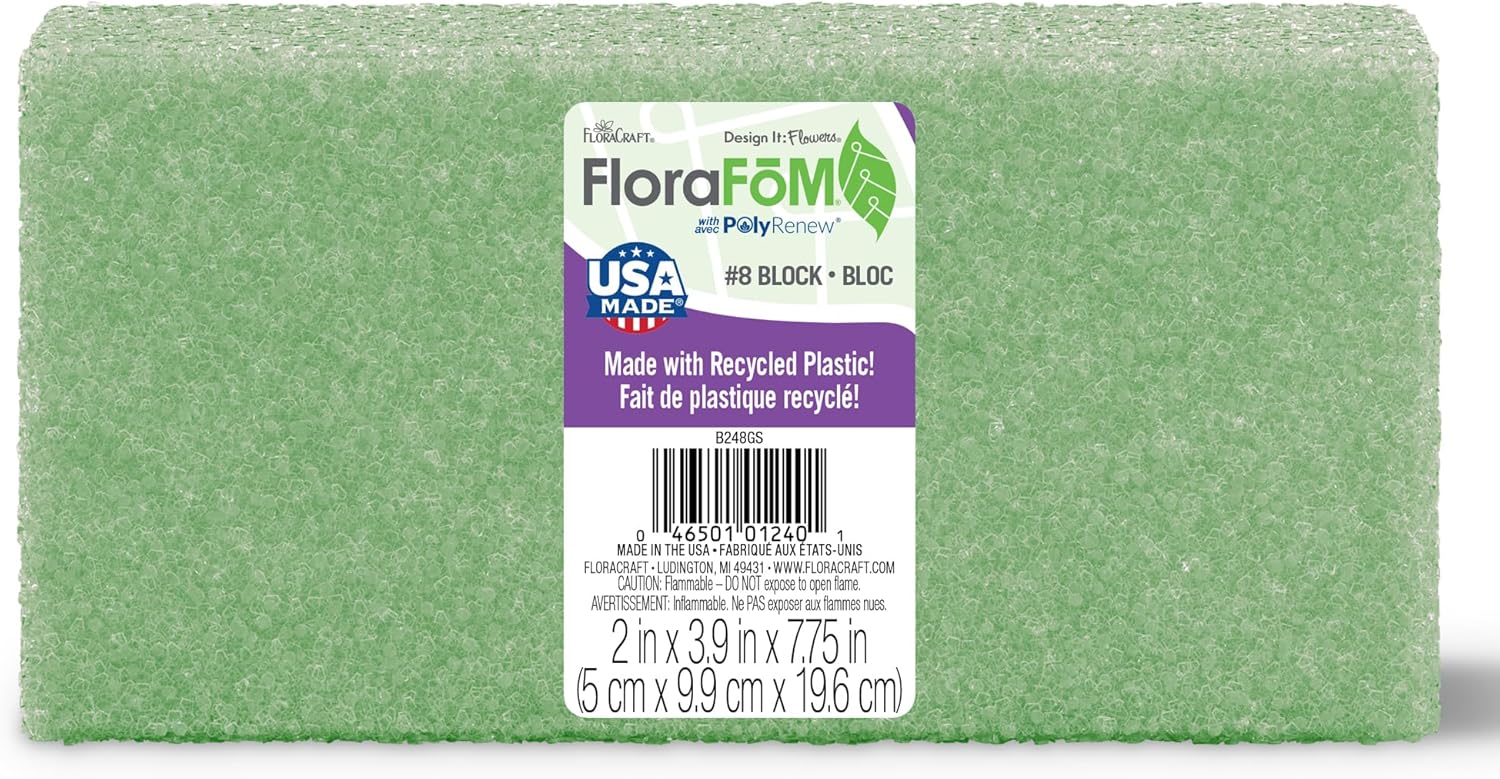FloraCraft FloraFome Block Green 2x39x775 Inches