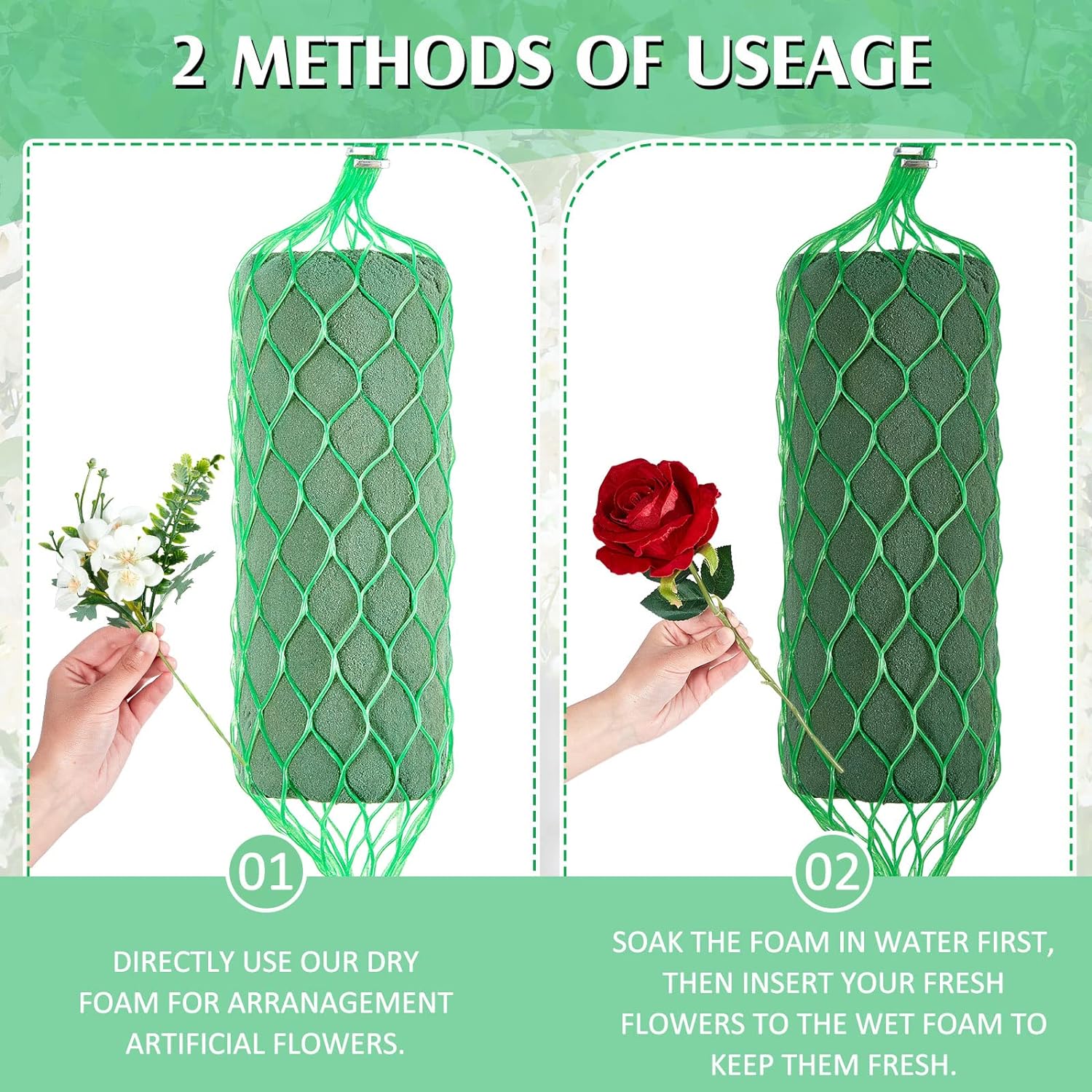 42 Pcs Floral Foam Garland 276ft for Decorations