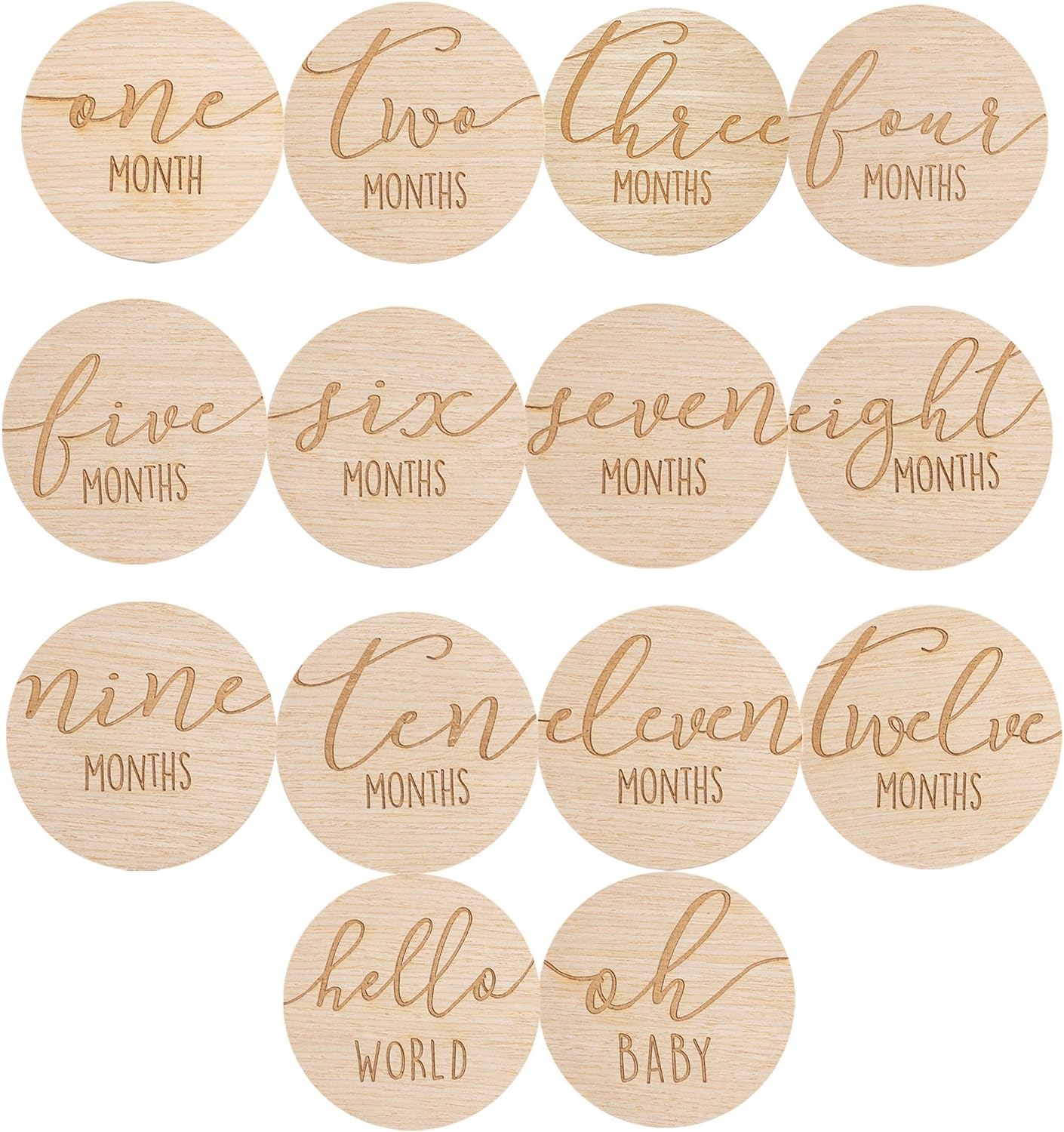 Pearhead Wooden Monthly Milestone Photo Cards