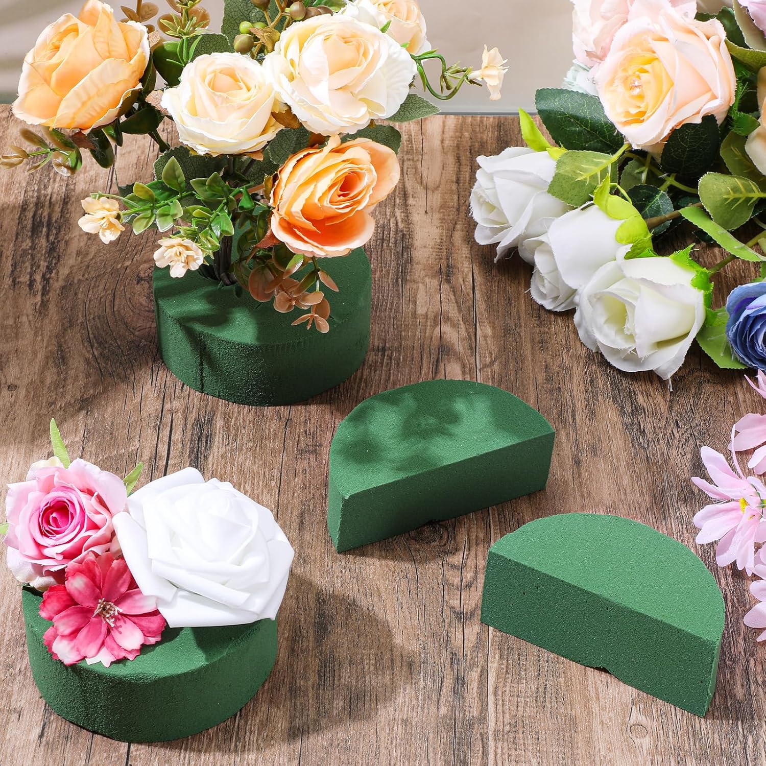 24 Pcs Round Floral Foam Blocks for Florists