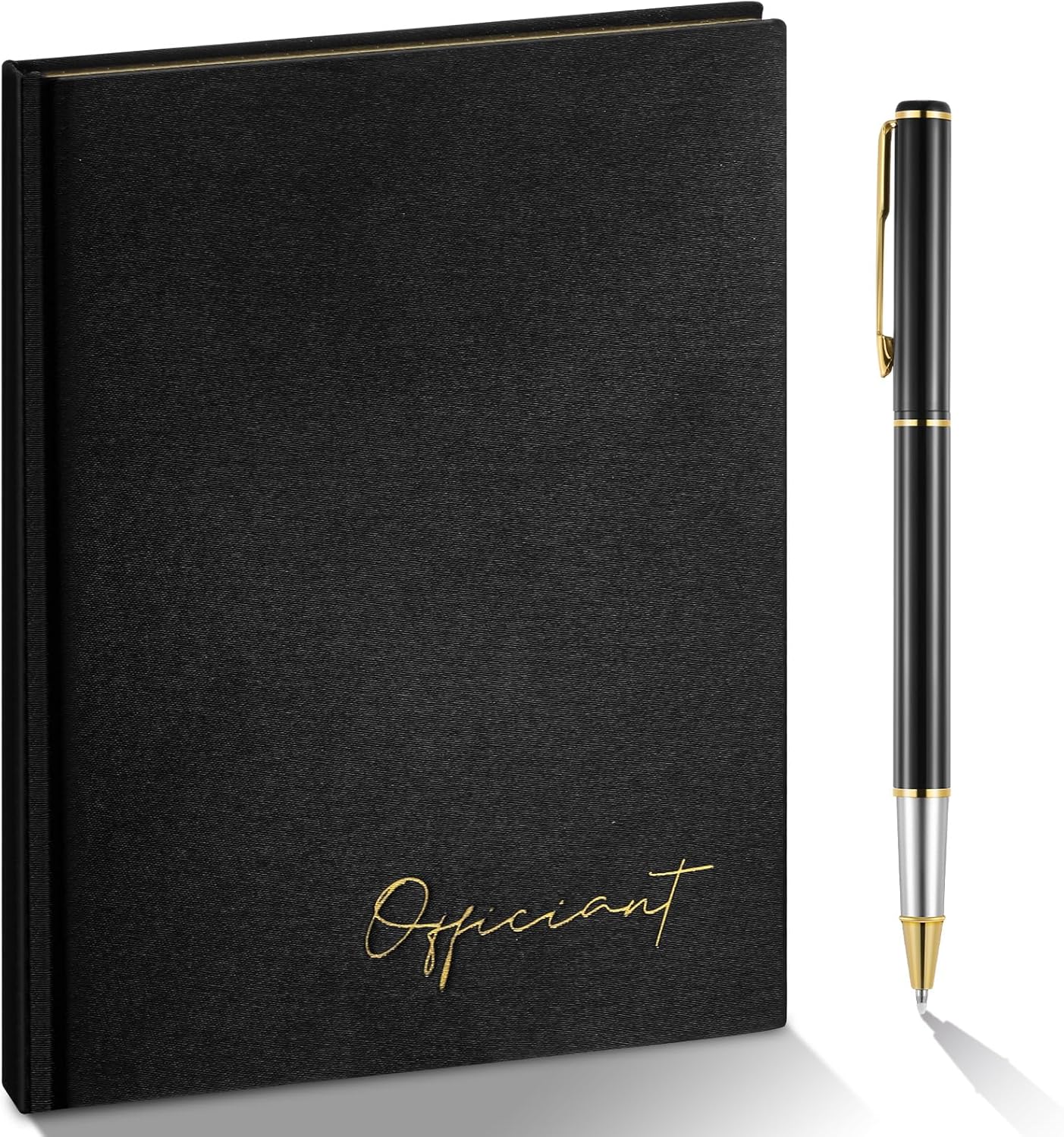 Wedding Officiant Book with Black Ink Pen
