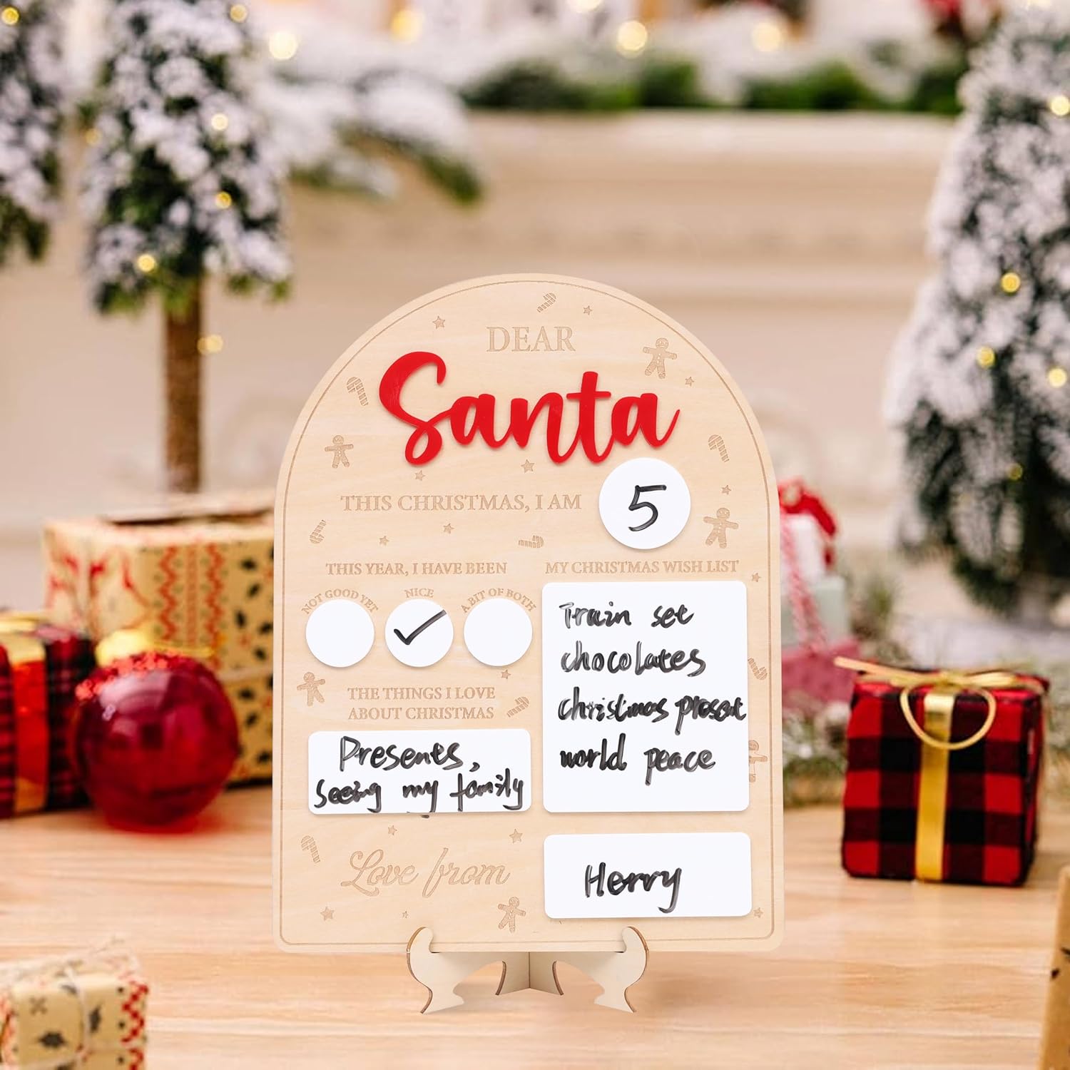 Dear Santa Letter Board - Christmas Party Photo Prop