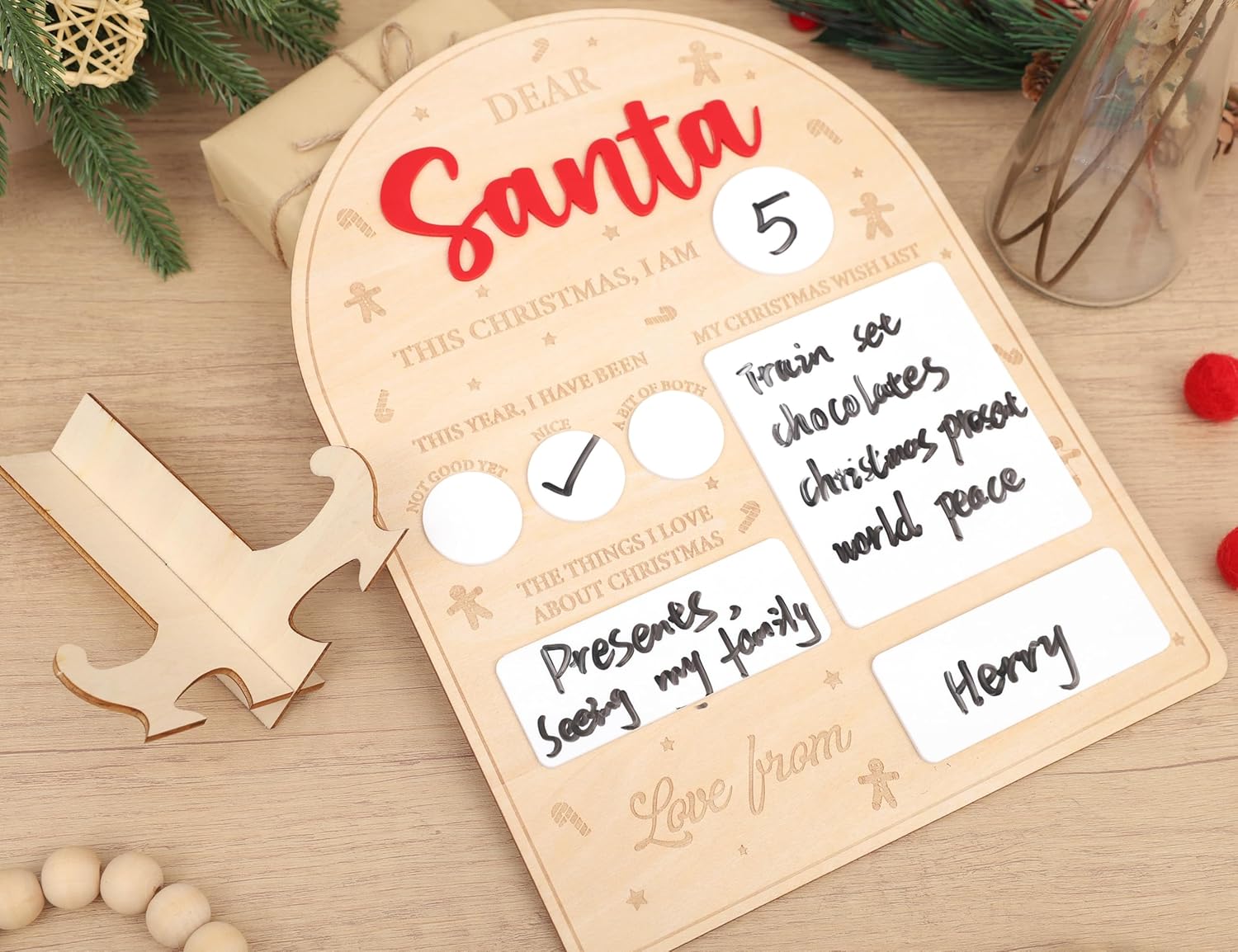 Dear Santa Letter Board - Christmas Party Photo Prop