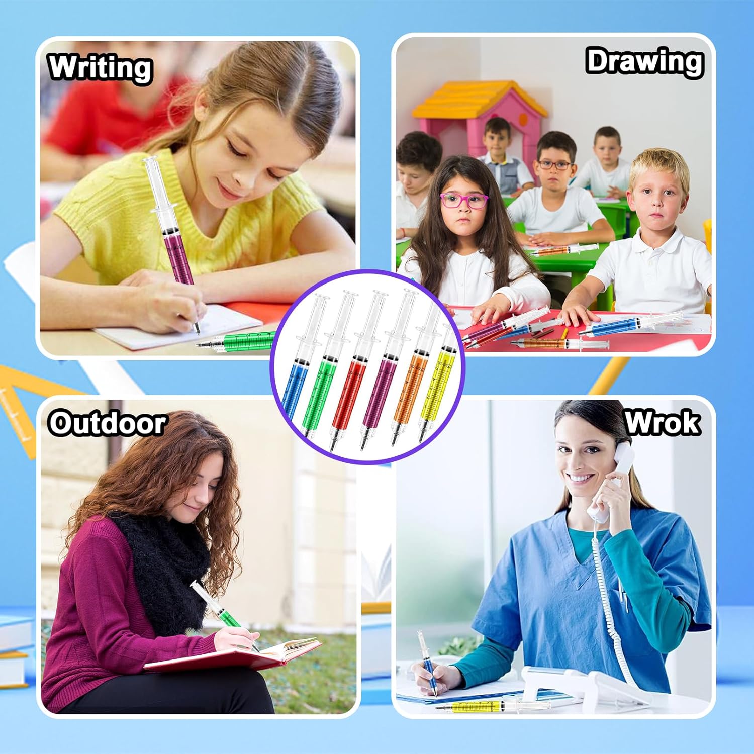 36 PCS Syringe Pens for Nurses and Kids