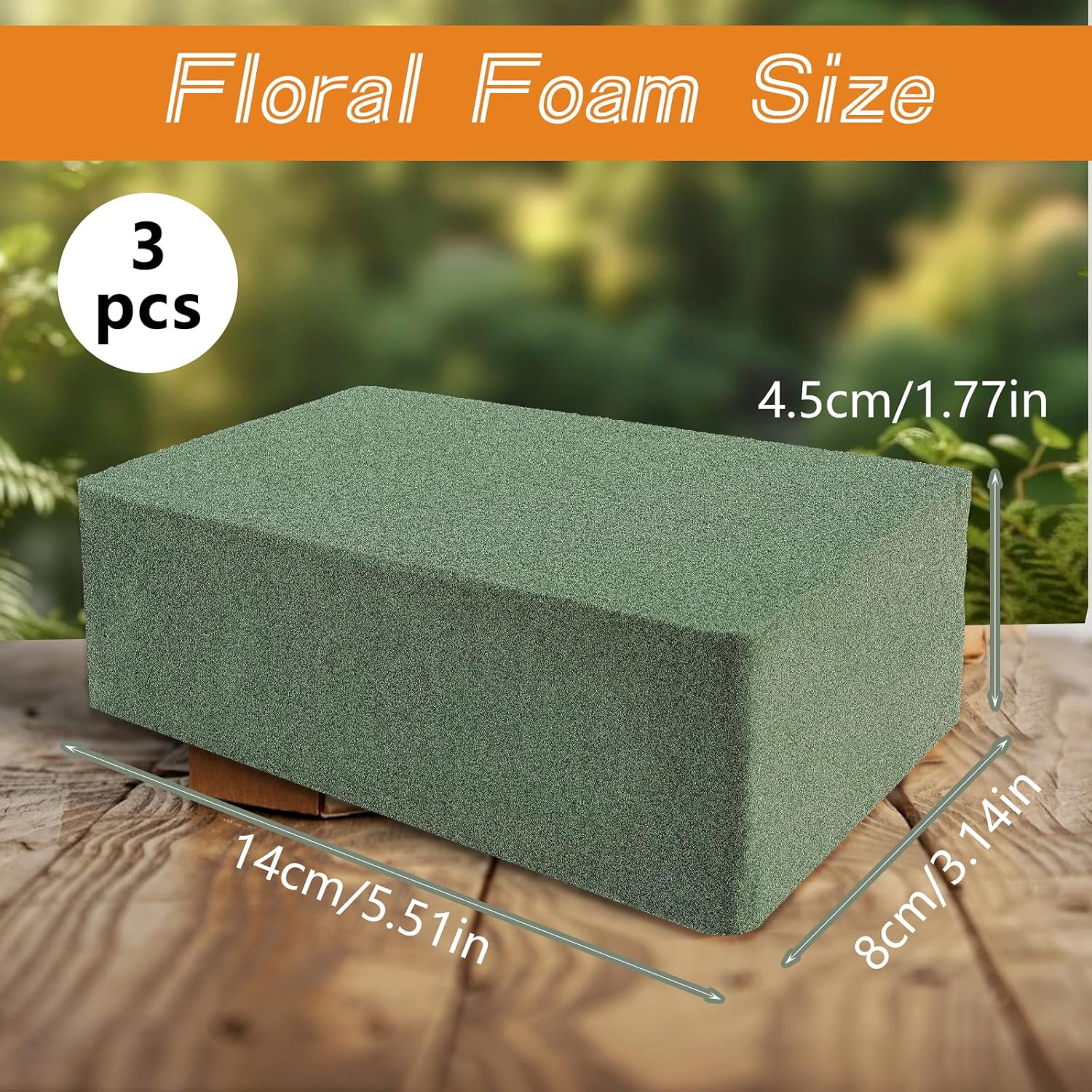 3PCS Floral Foam Blocks for Fresh and Artificial Flower Arrangements