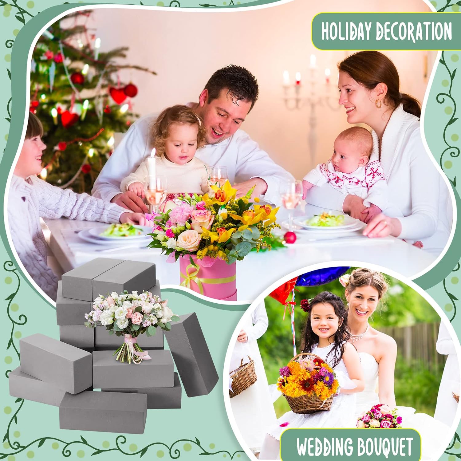 Nuenen 20 Pcs Floral Foam Blocks for Artificial Flowers