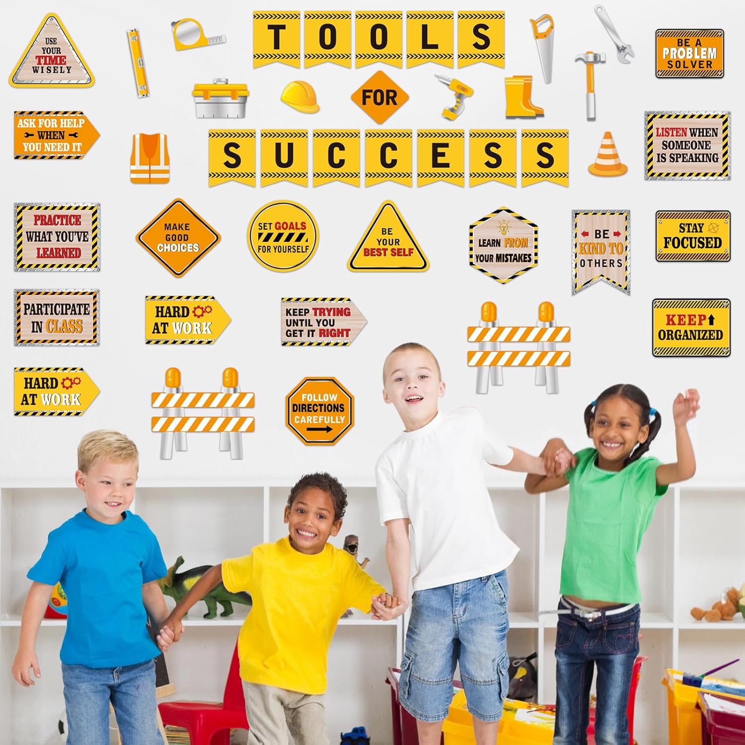 Outus 47 Pcs Construction Bulletin Board Set