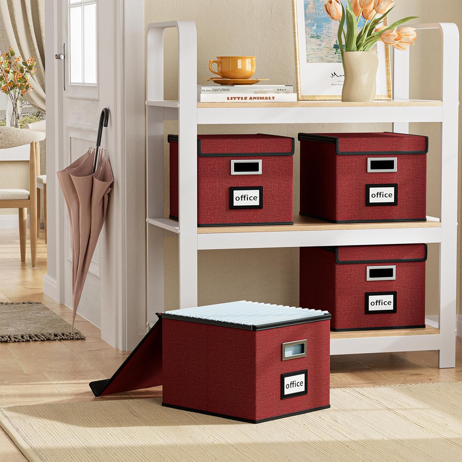 Huolewa Upgraded File Storage Organizer Box with Lid