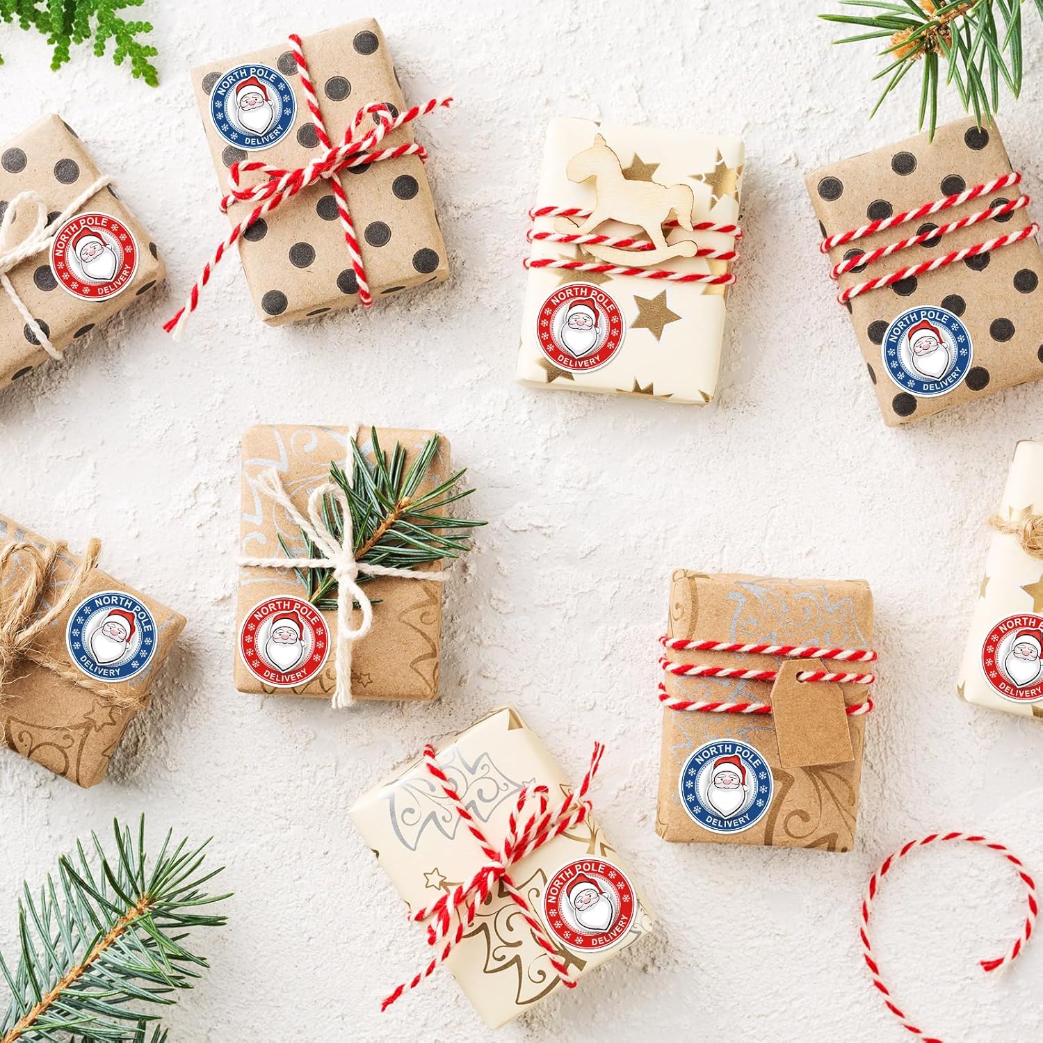 Fullhawl 360 Pcs Christmas Envelope Seals 2 Inch Santa Stickers