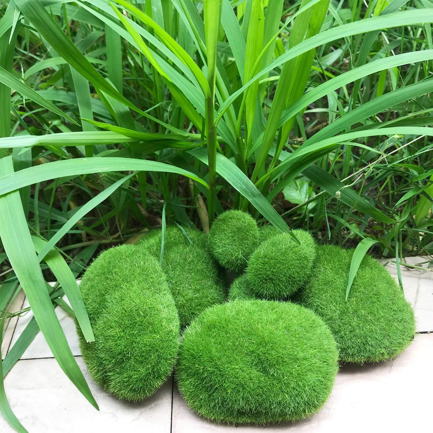 Woohome 25 pcs Artificial Moss Rocks Decor