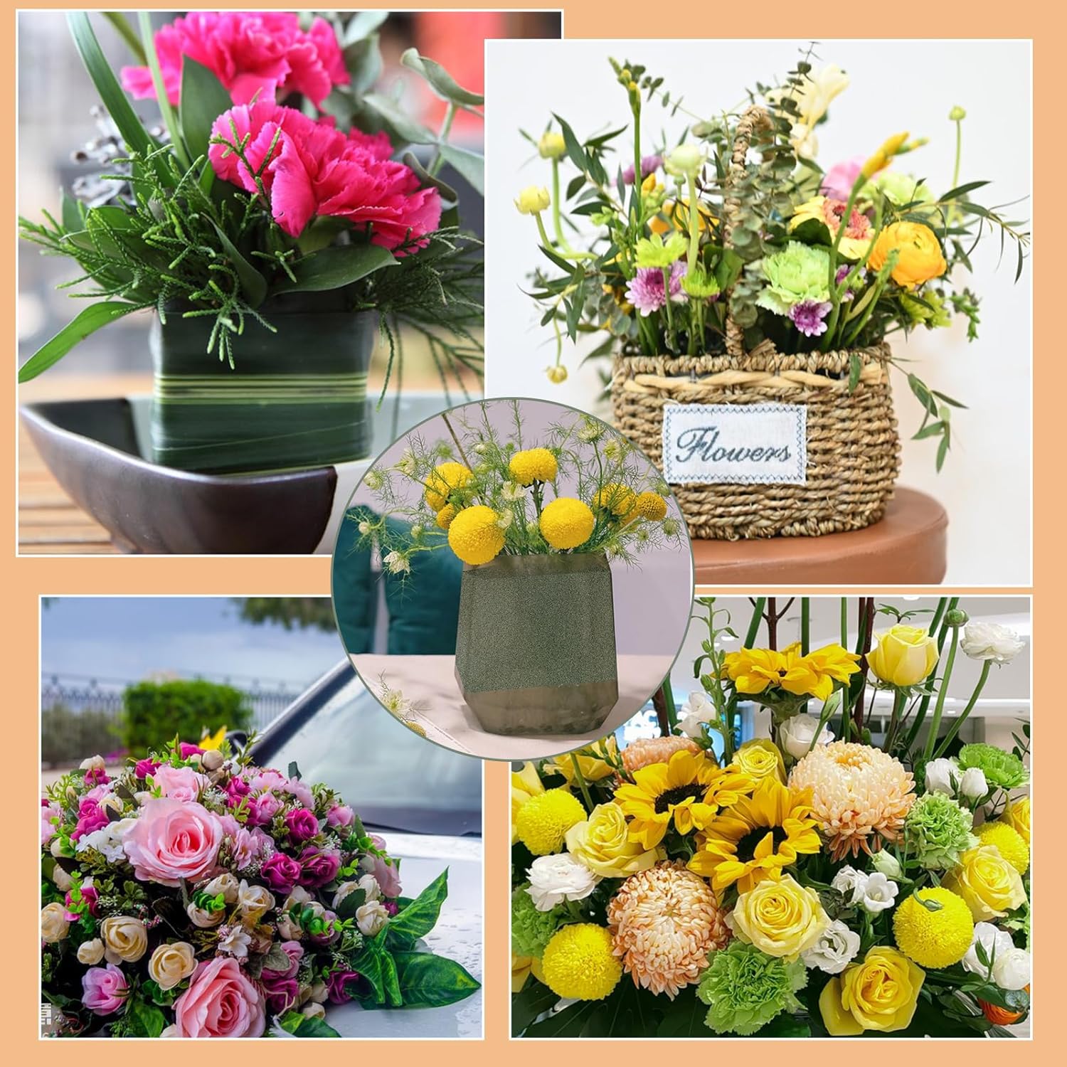 3PCS Floral Foam Blocks for Fresh and Artificial Flower Arrangements
