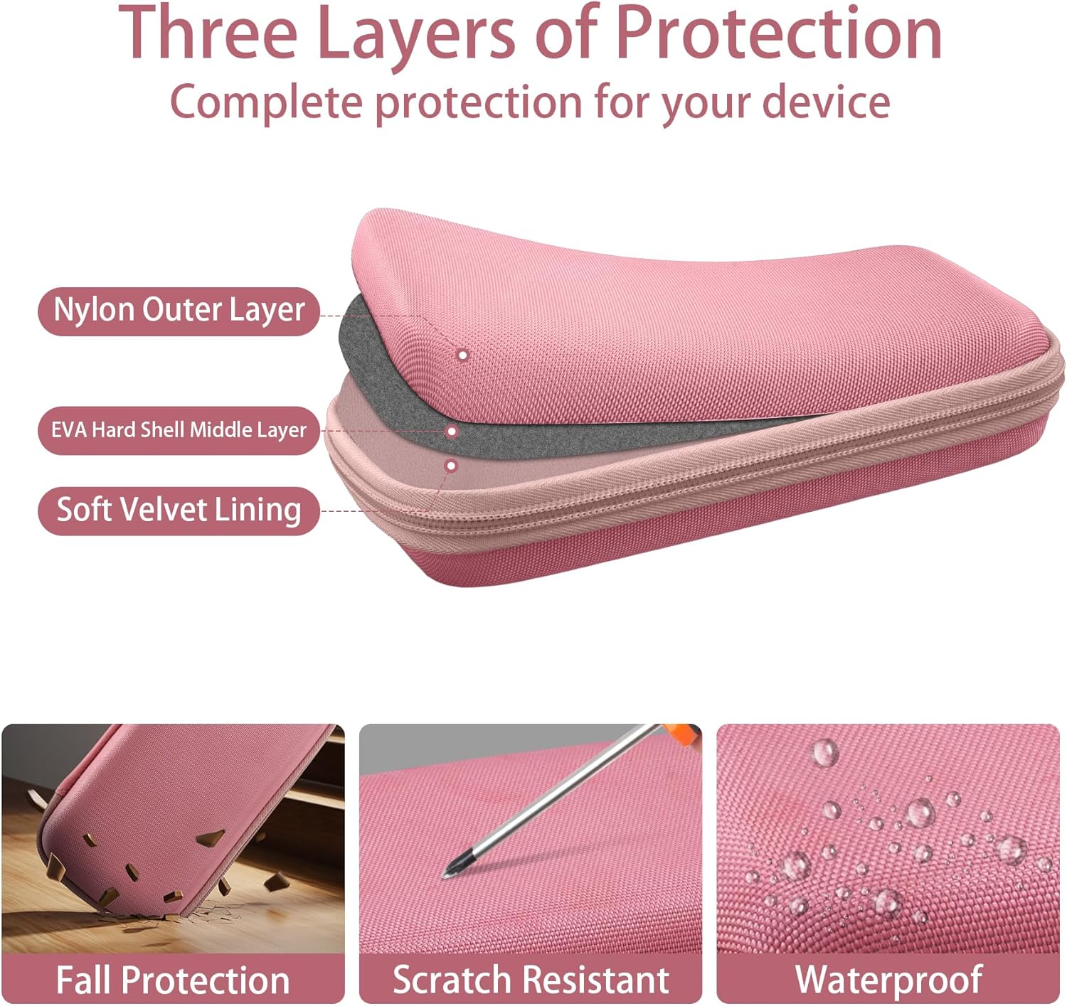 co2CREA Hard Case for Casio fx-9750GIII Graphing Calculators - Pink