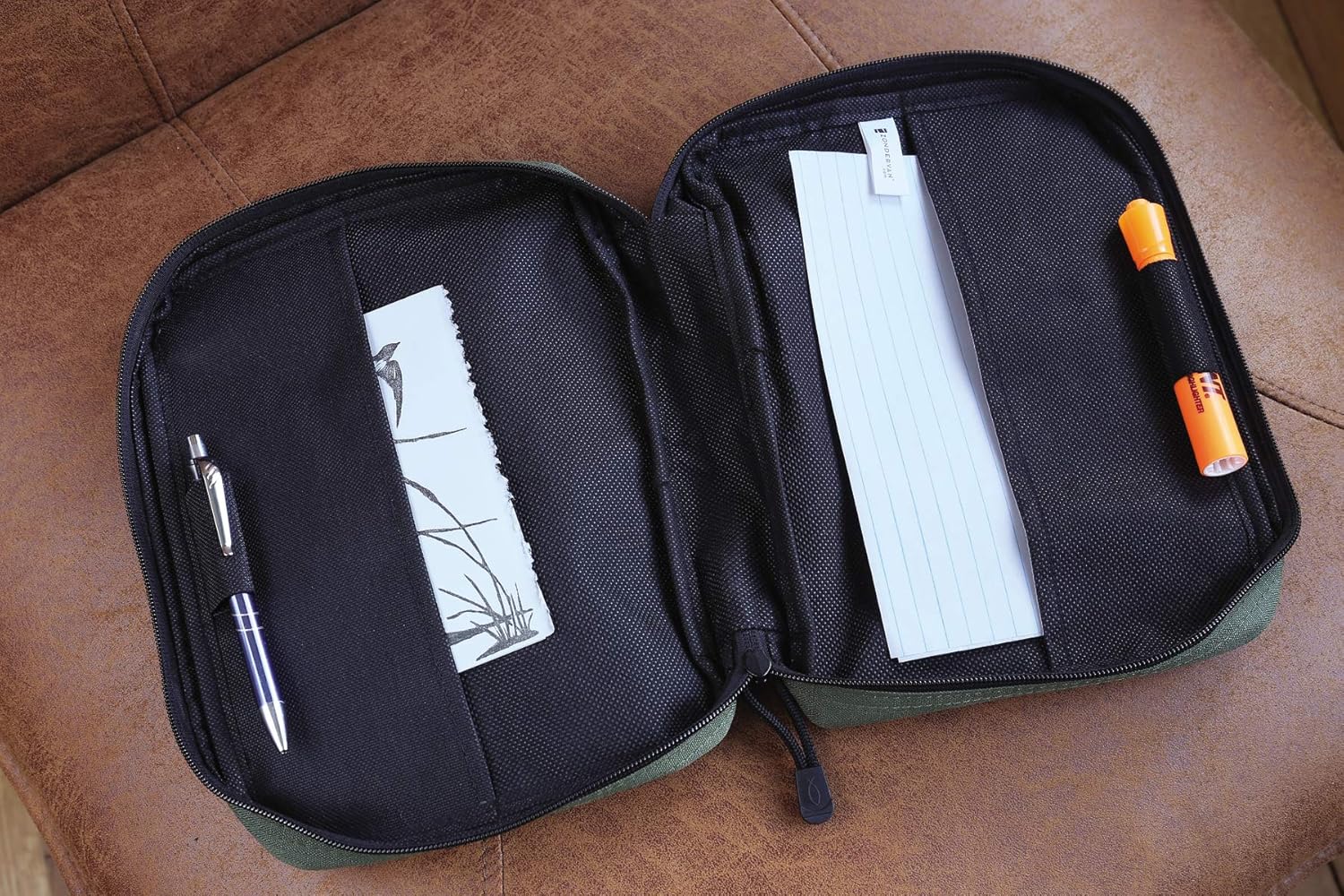 Compass Bible Cover with Zipper and Handle