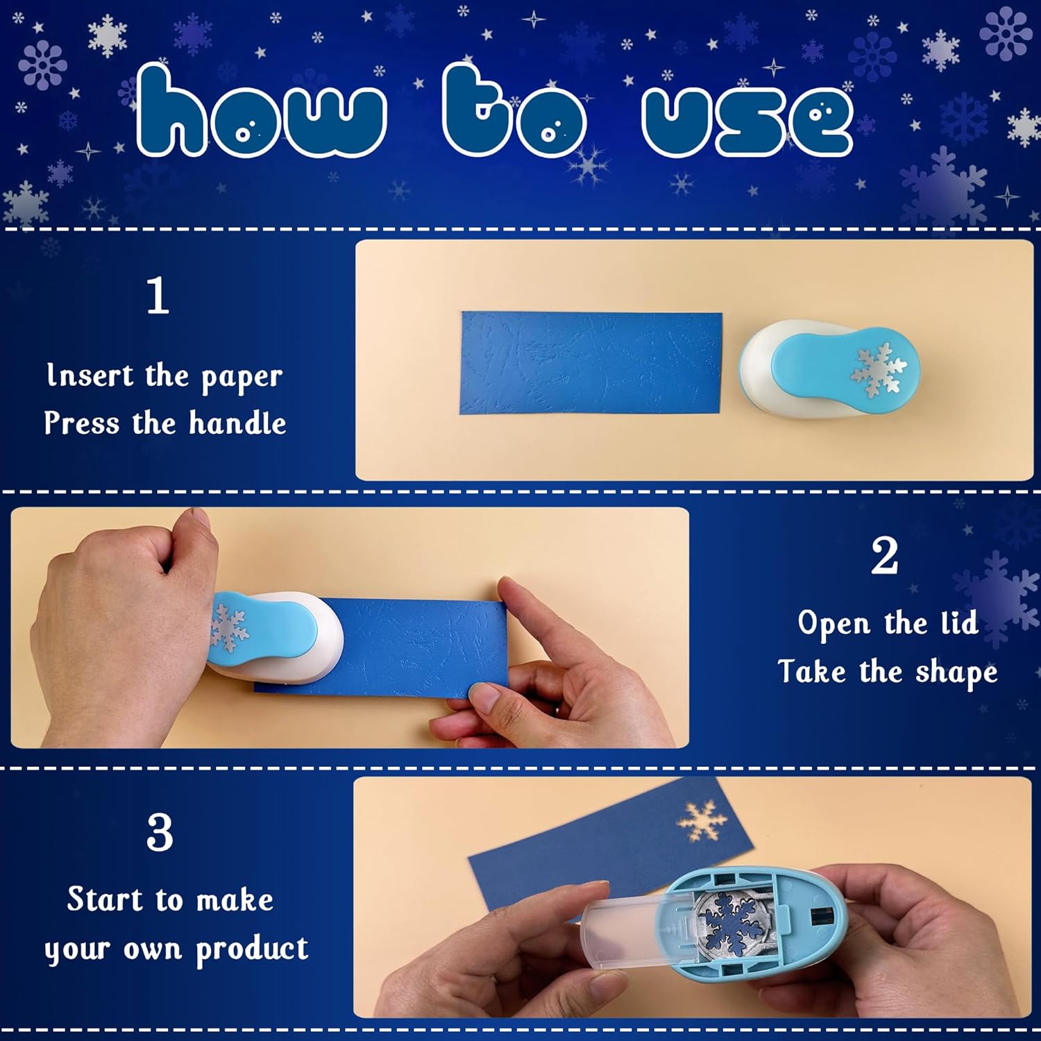 Snowflake Paper Punch for Crafts and Scrapbooking 1-Inch