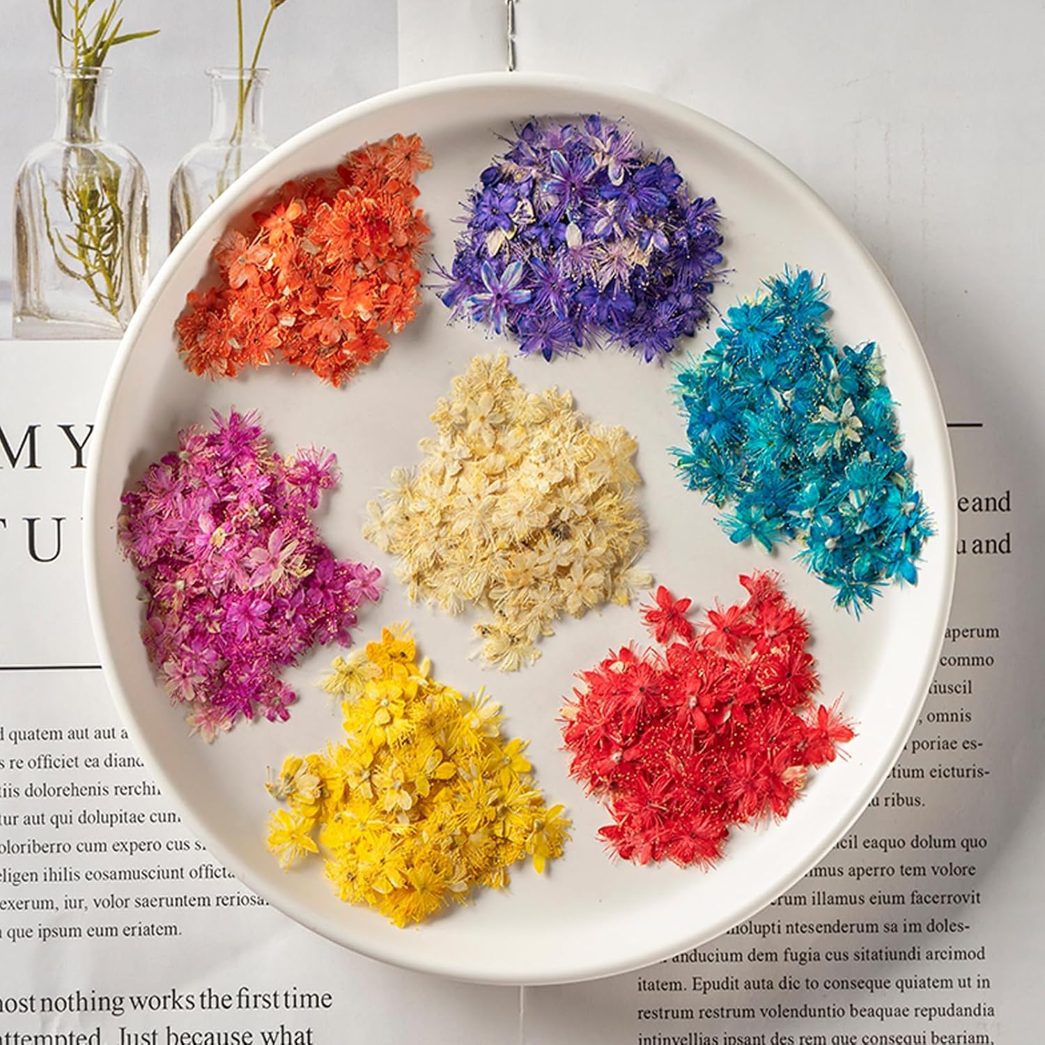 84 Pcs Dried Pressed Flowers for Resin Art DIY Crafts