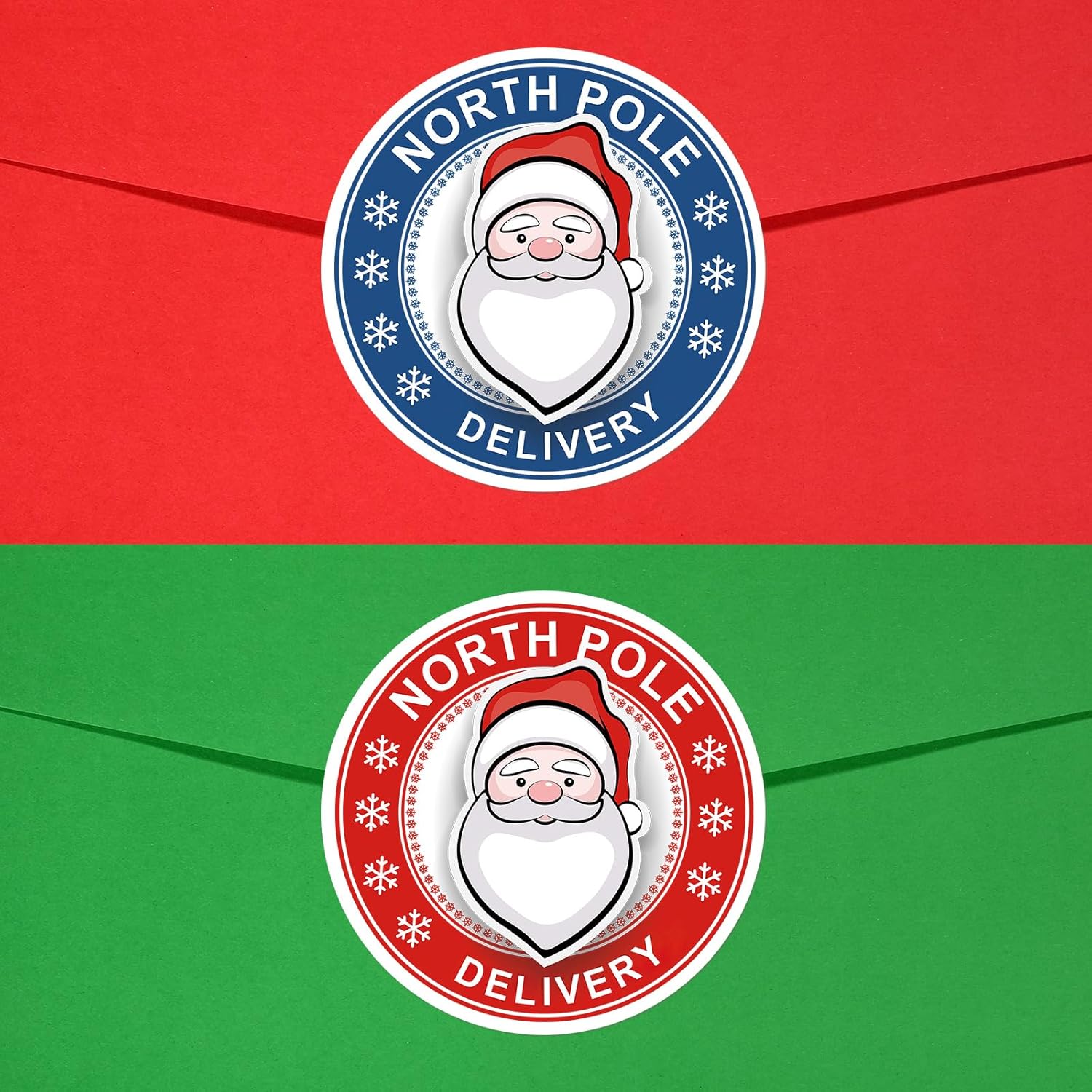 Fullhawl 360 Pcs Christmas Envelope Seals 2 Inch Santa Stickers