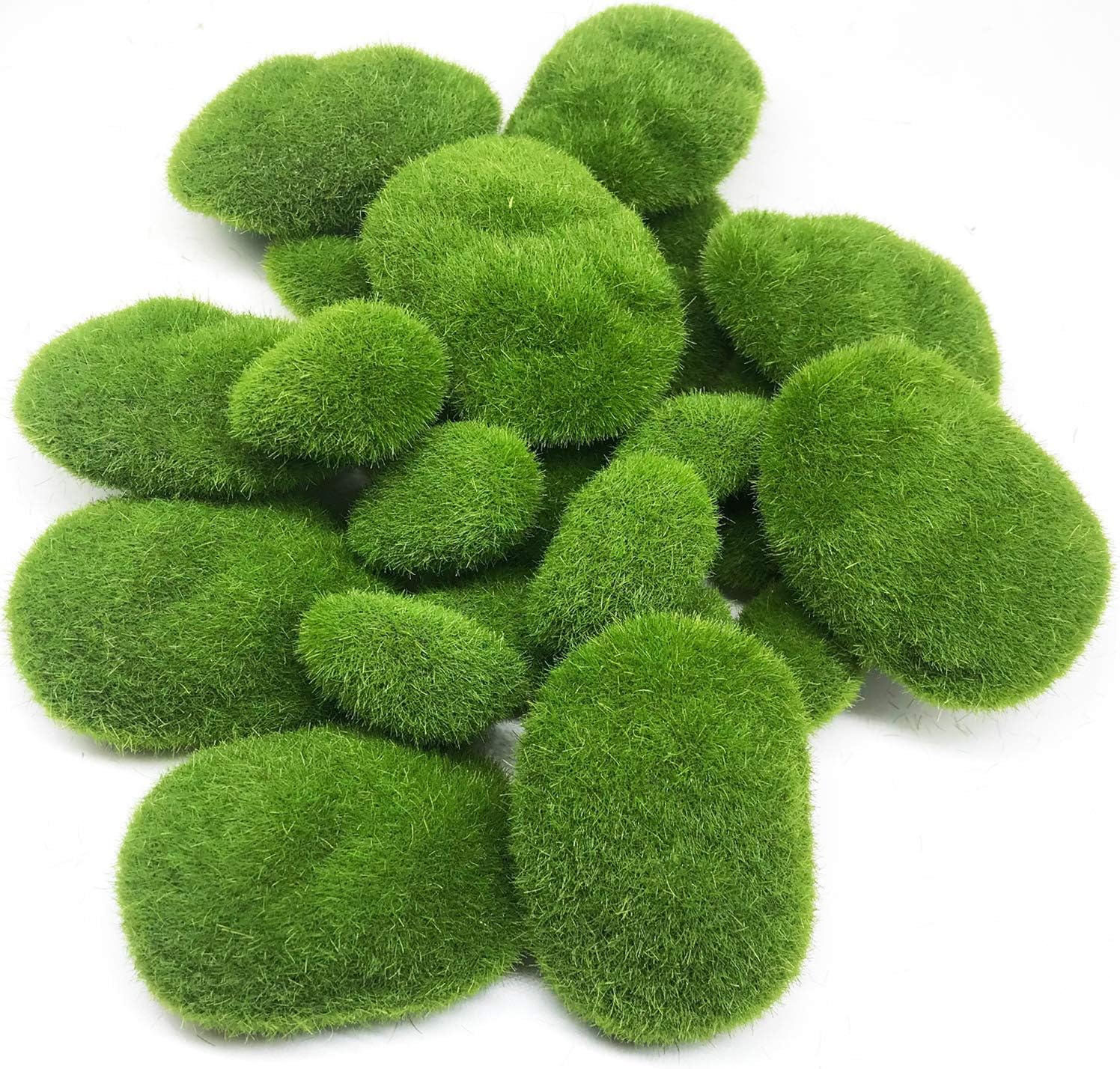 Woohome 25 pcs Artificial Moss Rocks Decor