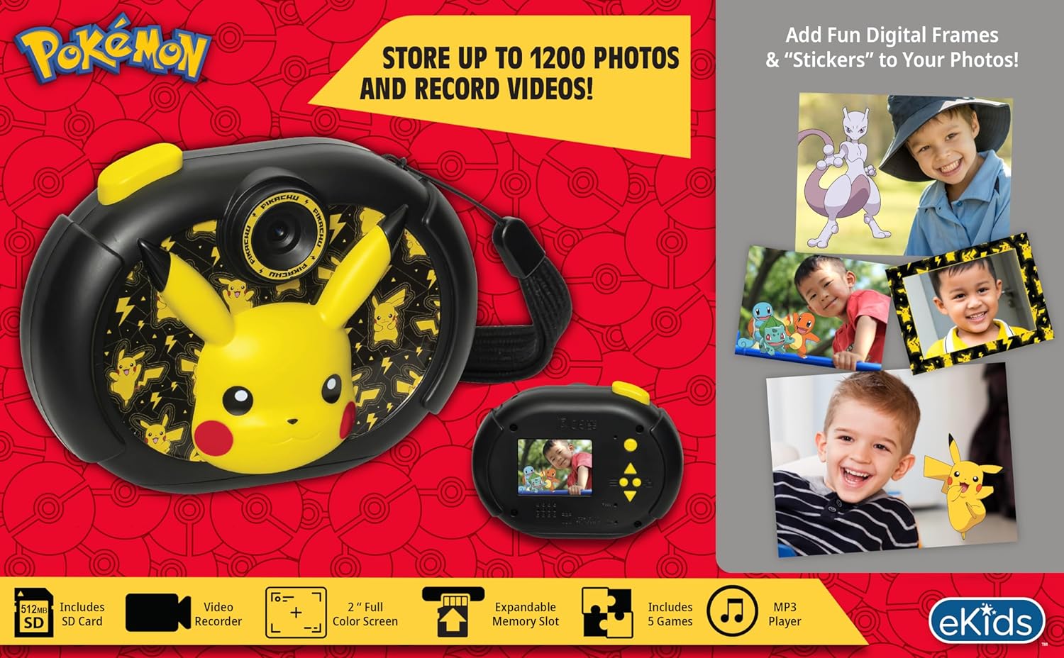 ekids Pokemon Kids Camera with SD Card