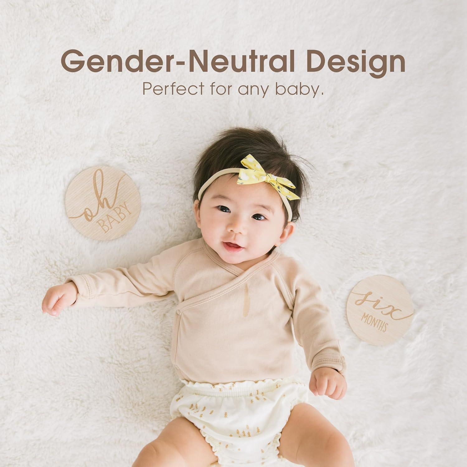 Pearhead Wooden Monthly Milestone Photo Cards