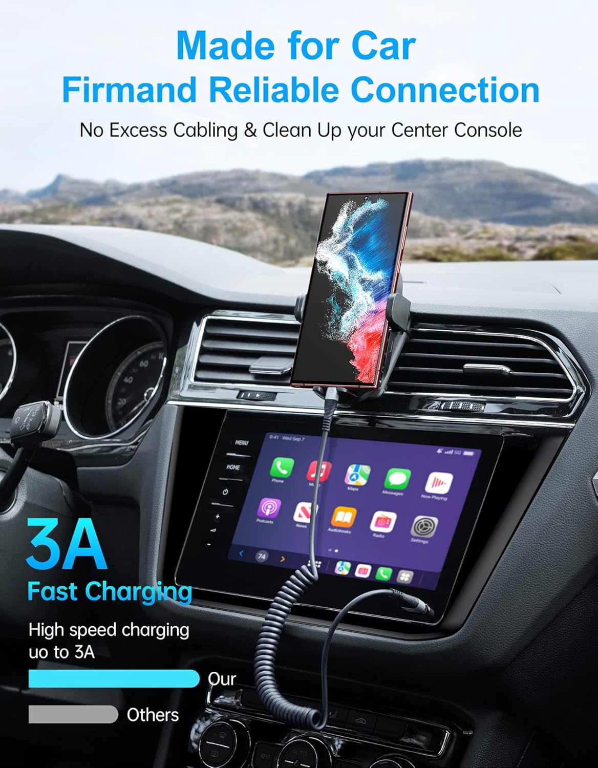 PRAKIE 2Pack USB C 3ft Coiled Charge Cable