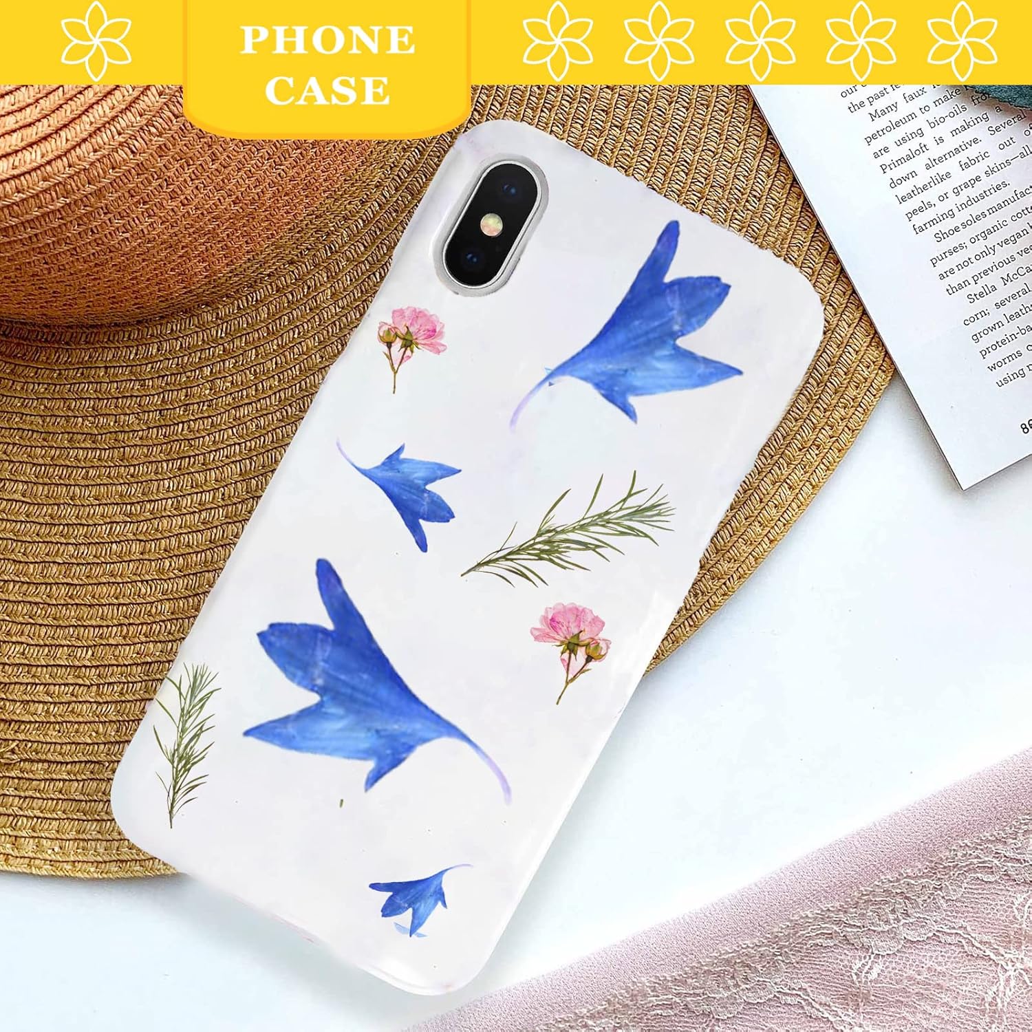 Blue Dried Pressed Corn-Flower for Resin Crafts 50PCS