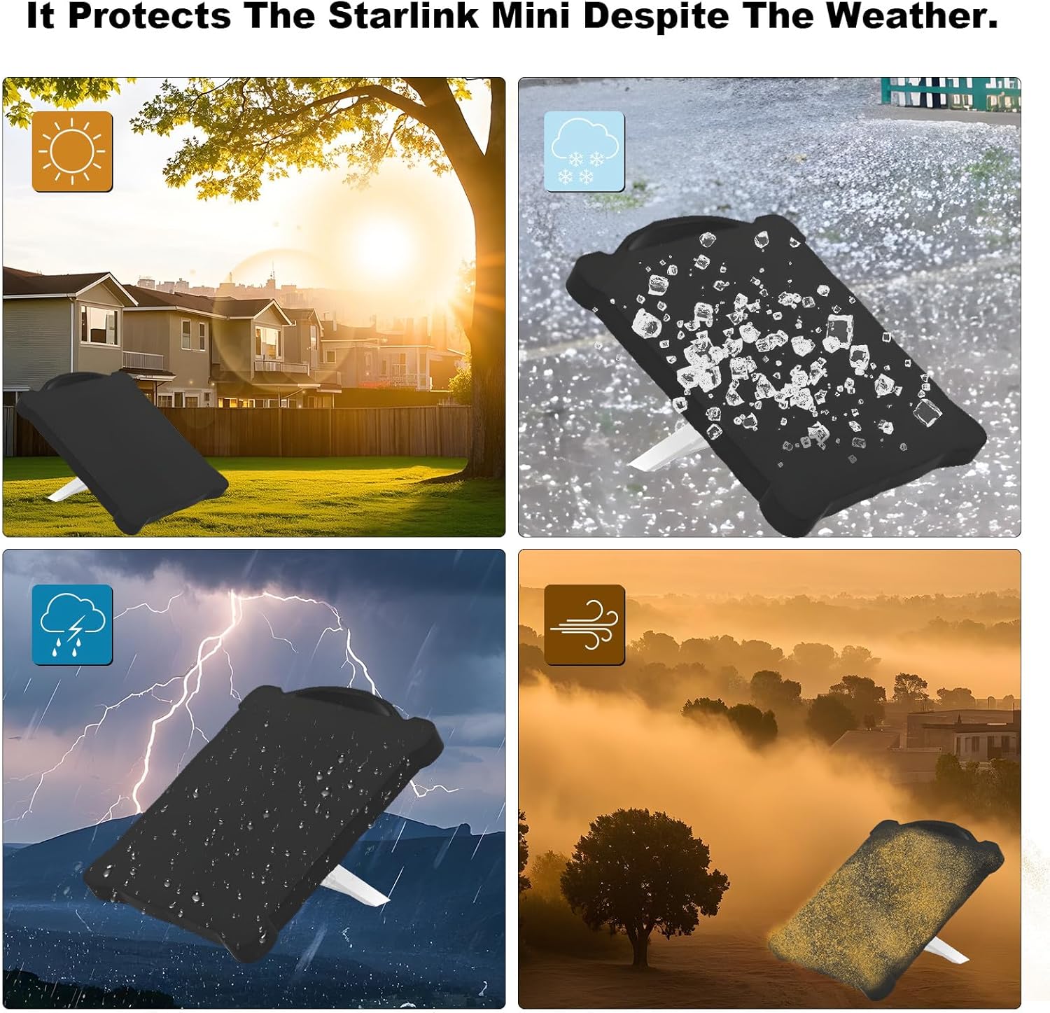 Starlink Mini Protective Cover Military-Grade Shockproof Case