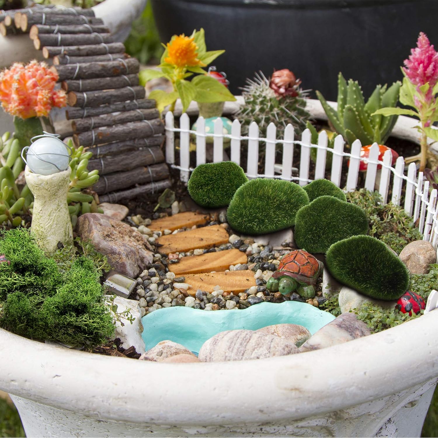 Chuangdi 20 Piece Artificial Moss Rock Decor Set