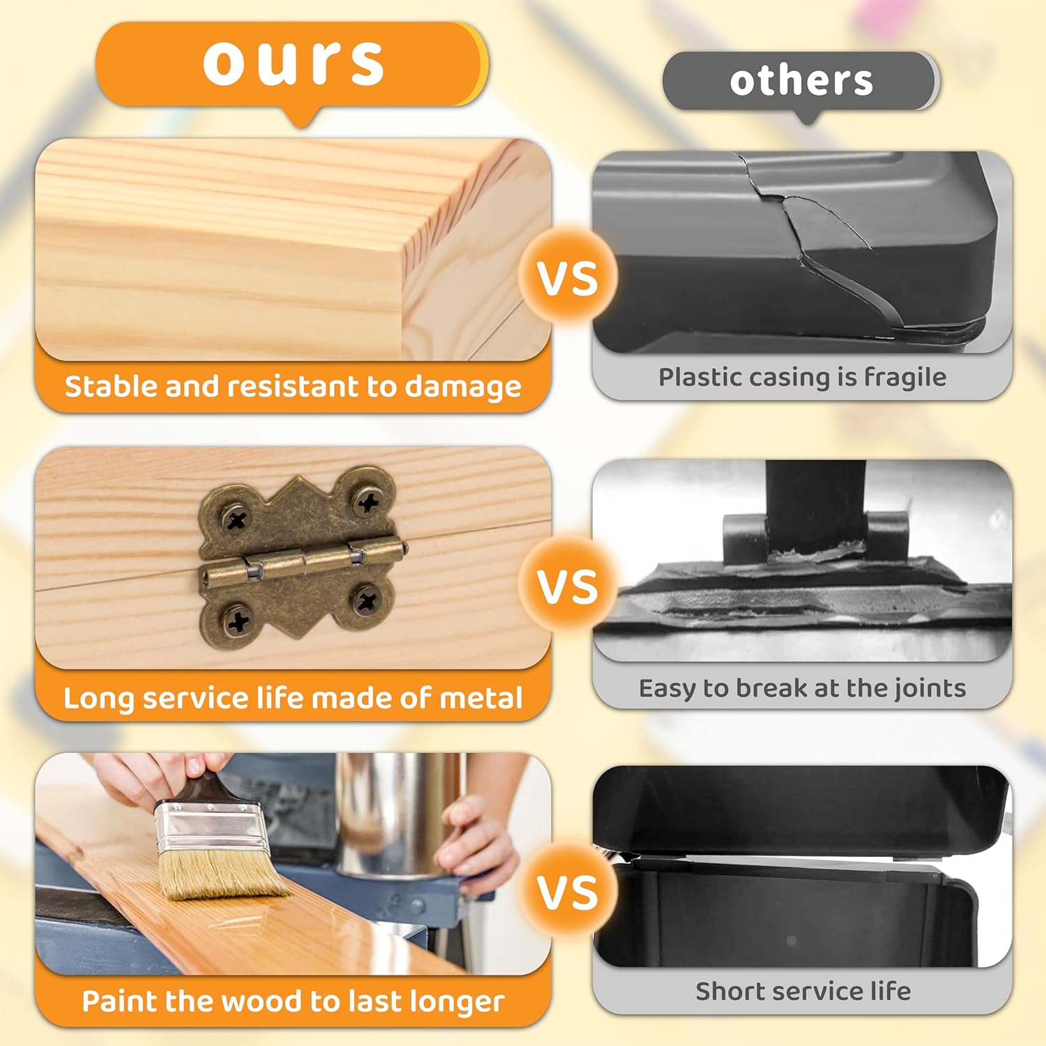 MOBYKE Index Card Holder 3x5 Inch 100 Pcs Wooden Organizer