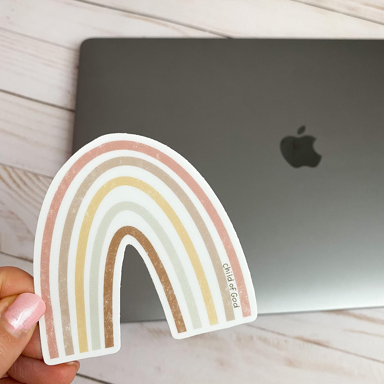 I Am A Child Of God Rainbow Waterproof Vinyl Decals For Laptop