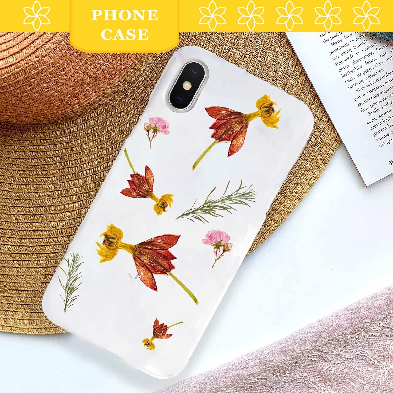 Dried Flowers Dancing Flower with Stem for Resin Crafts 60PCS