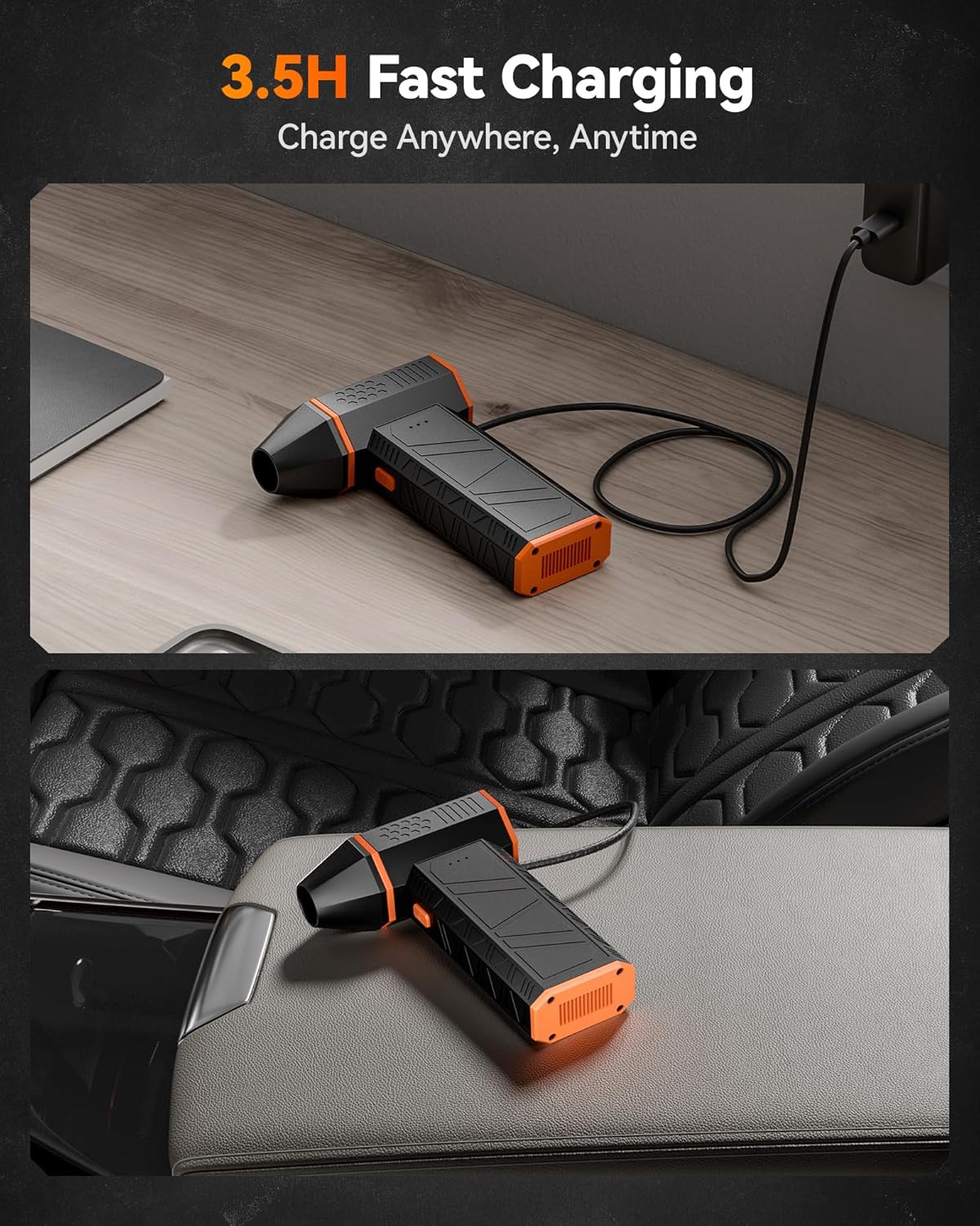 WOLFBOX MF50 Cordless Air Duster with 3-Gear Speed Control