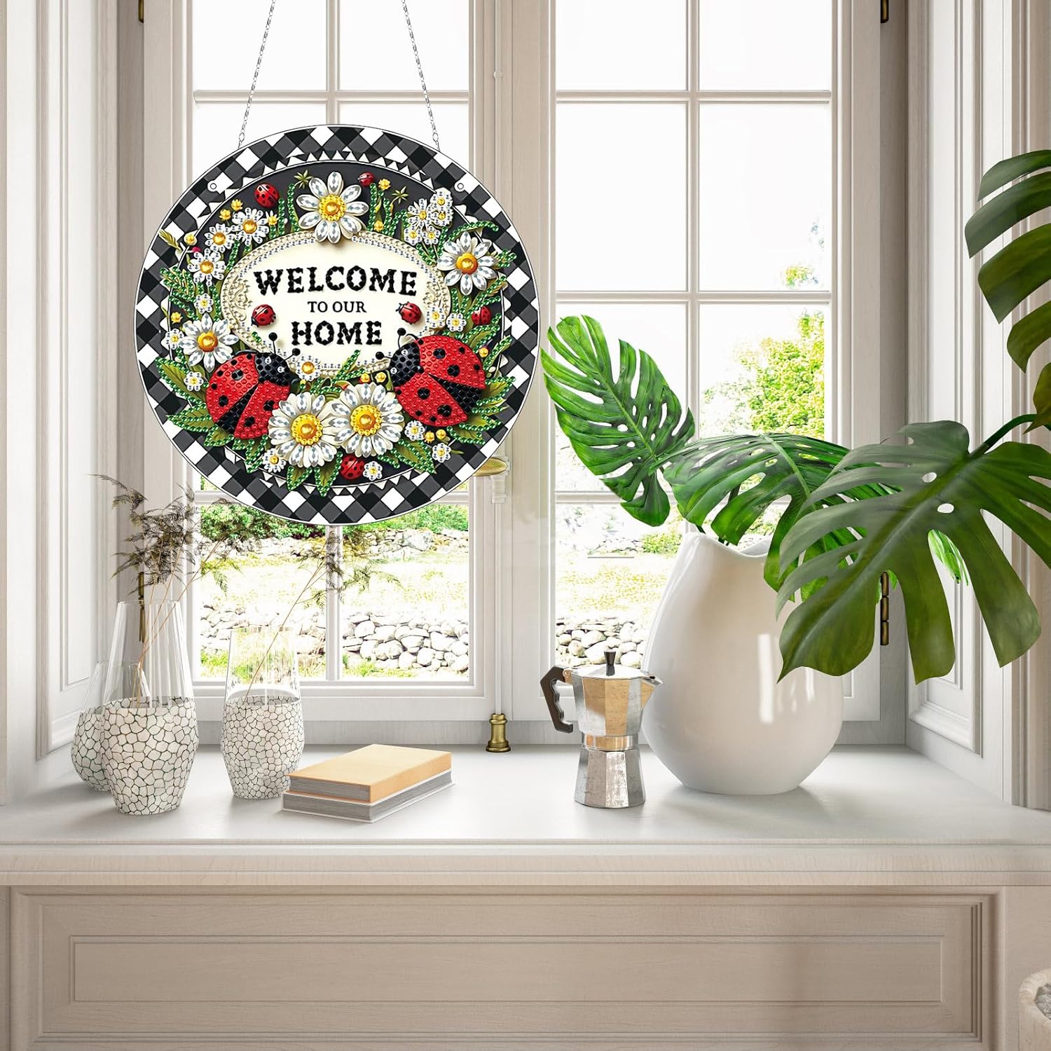 DIY Acrylic Diamond Art Wreath Kit Ladybird