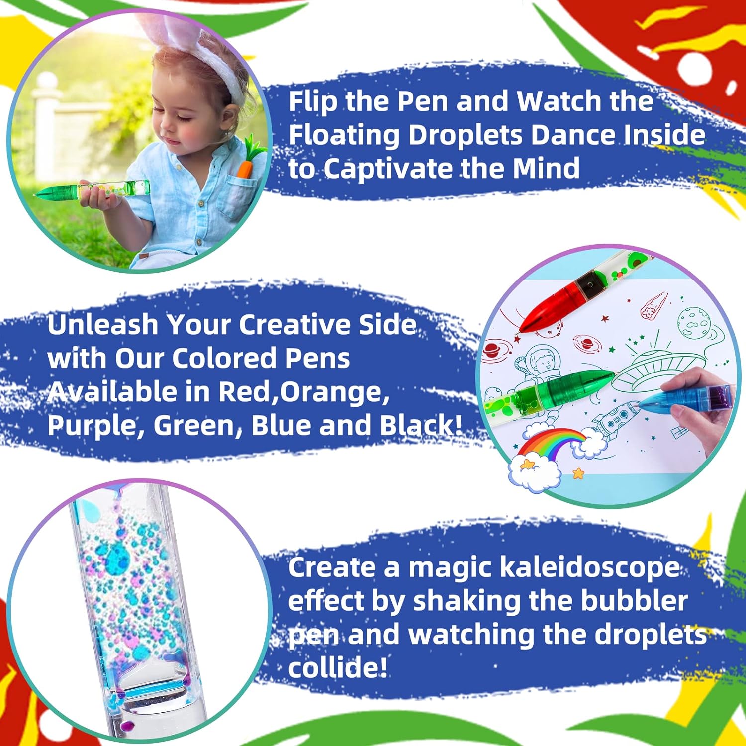 Yue Motion Liquid Fidget Pens 2 Pack